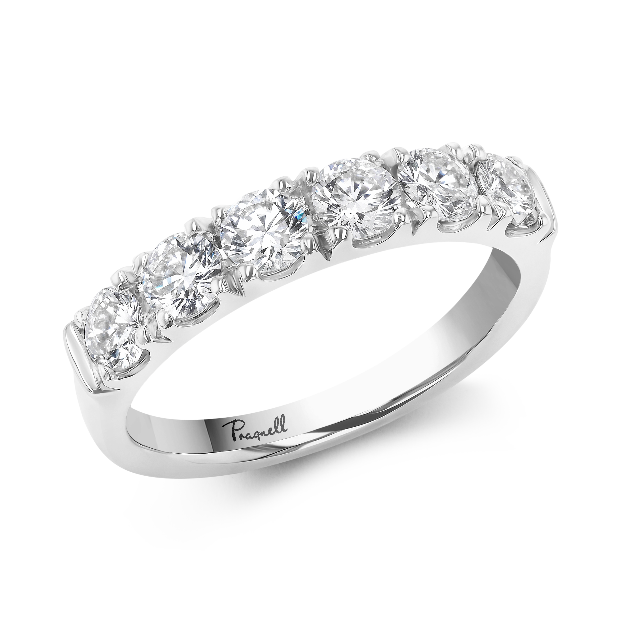 Brilliant Cut Diamond Half Eternity Ring Brilliant Cut, Half Eternity, Claw Set_1