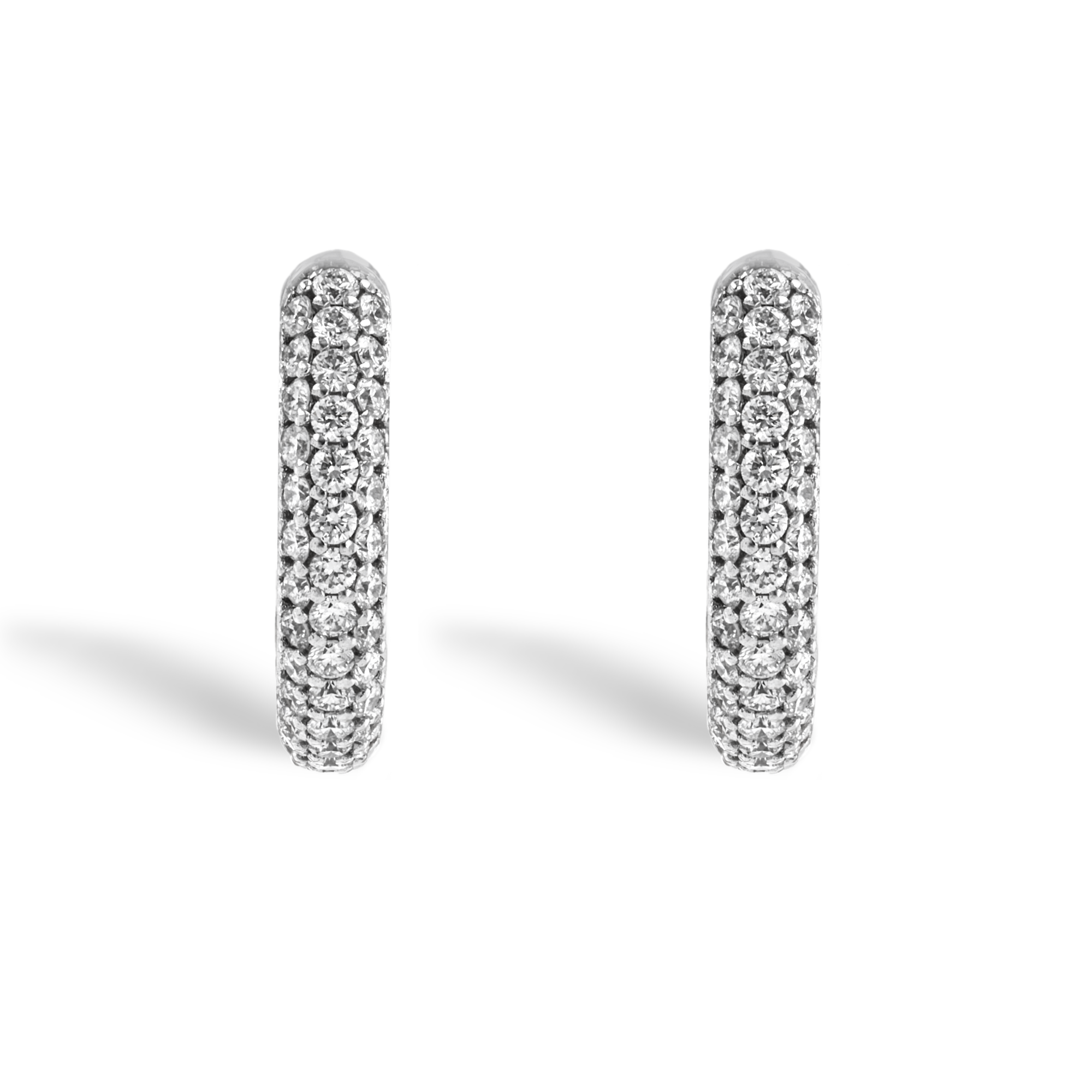 Diamond Hoop Earrings Brilliant Cut, Pave Set_2