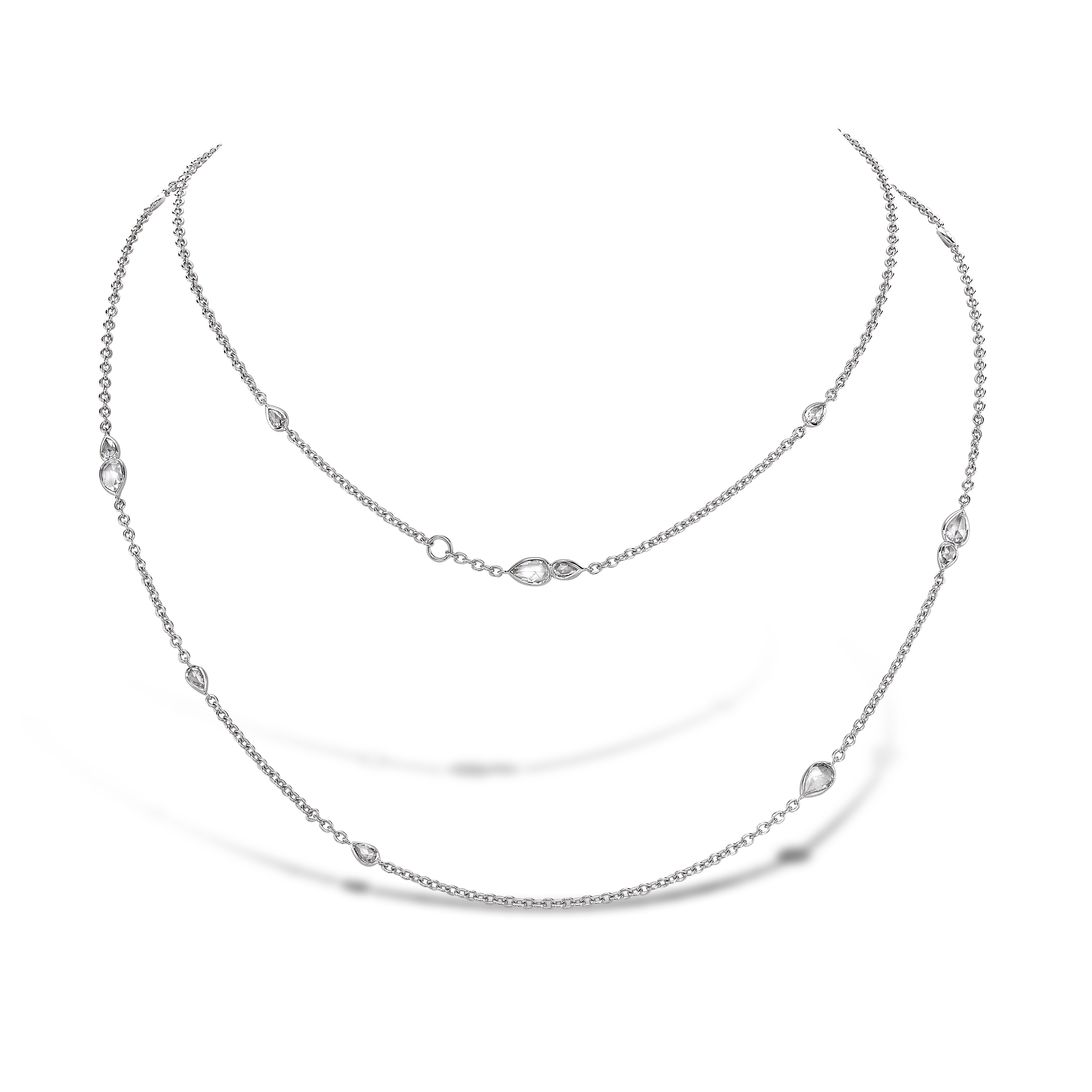 Skinny B Pear Shaped Diamond Pendant _1