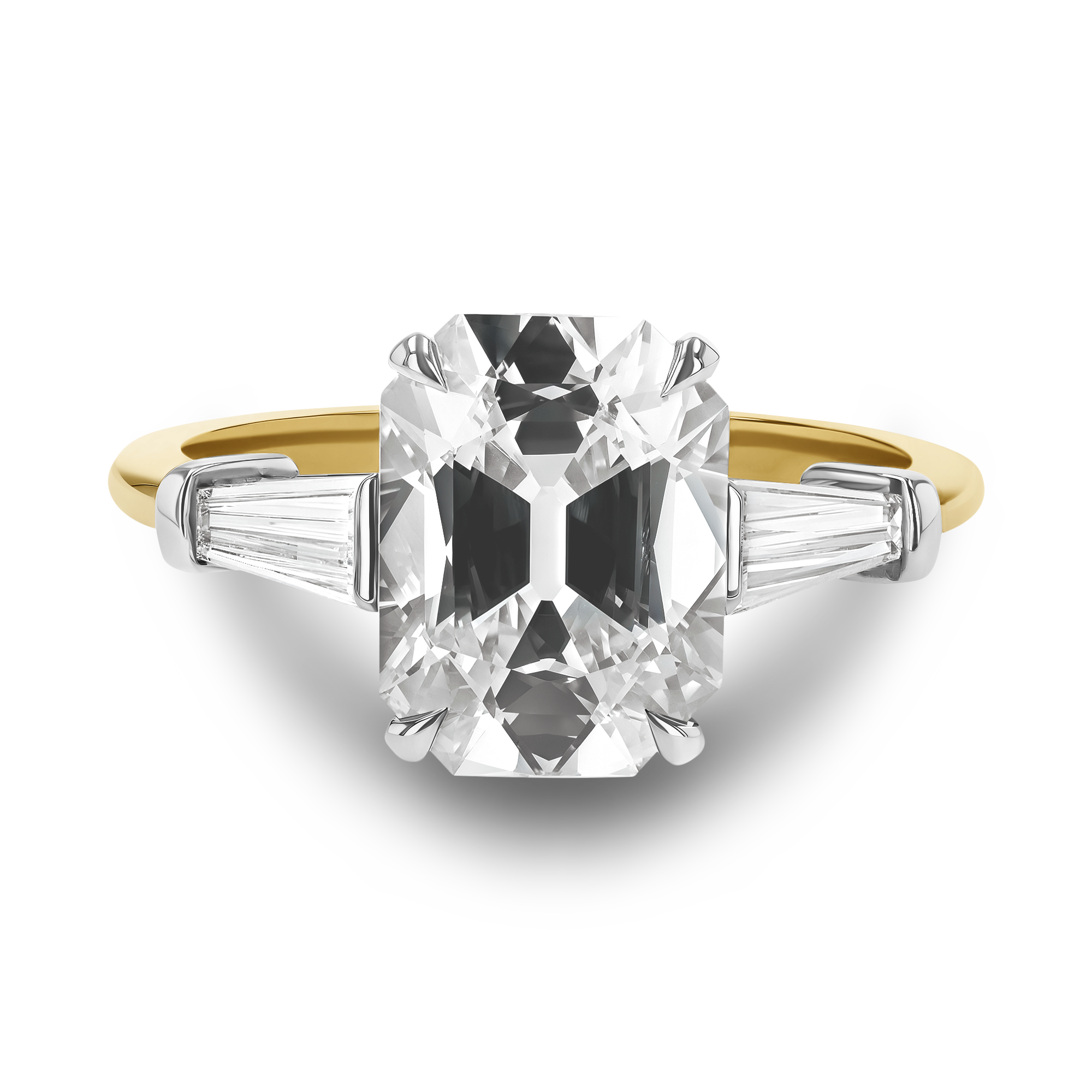 Regency 3.09ct Step Cut Diamond Ring Rectangular Step Cut, Claw Set_2