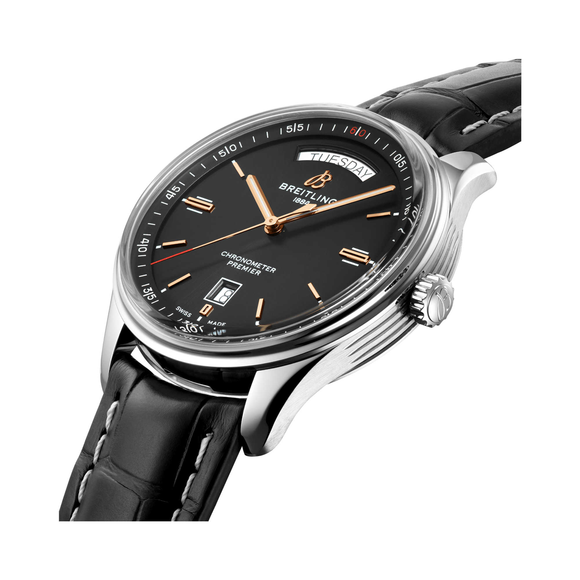Breitling Premier Automatic Day & Date 40 40mm, Black Dial, Baton Numerals_3