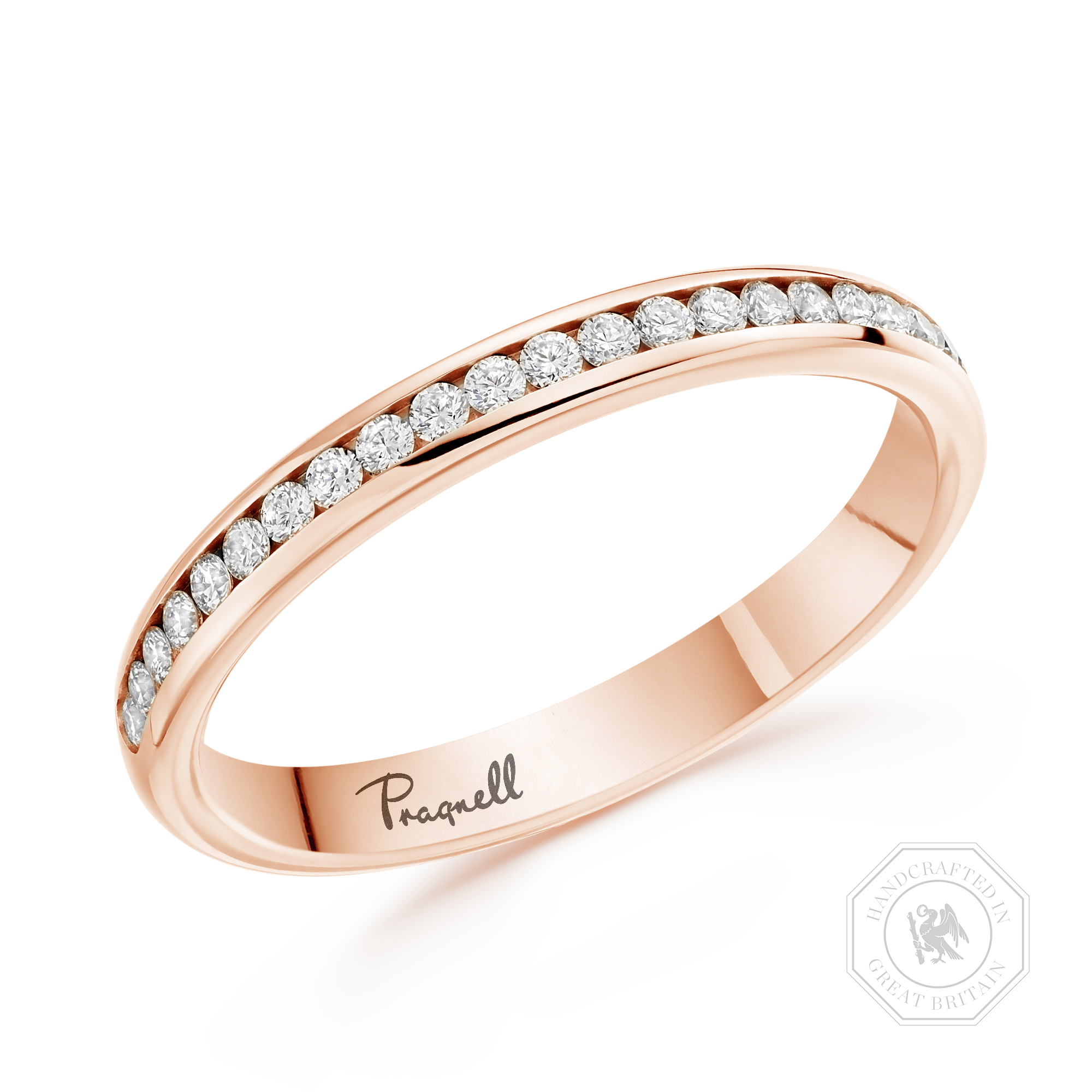 Brilliant Cut Diamond Half Eternity Ring Brilliant Cut, Half Eternity, Channel Set_1