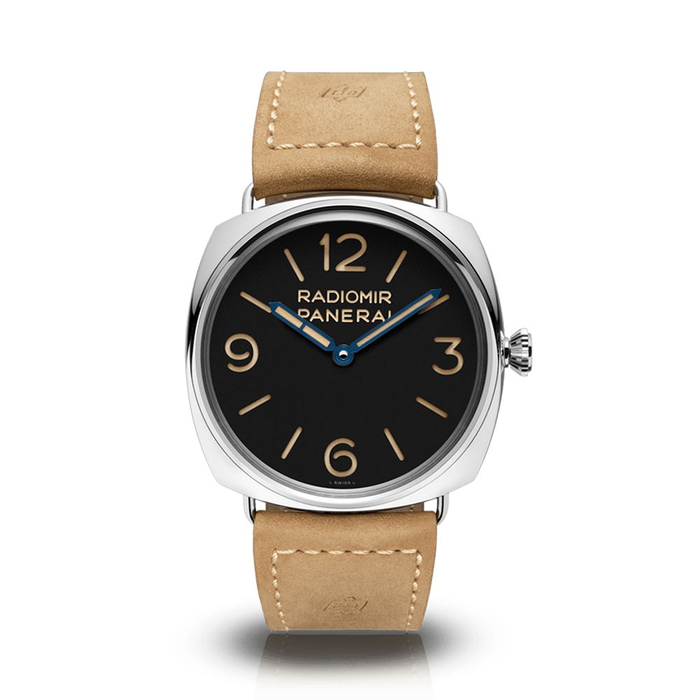 Radiomir 3 Days Acciaio - 47mm Black Dial, Arabic/Baton Numerals_1