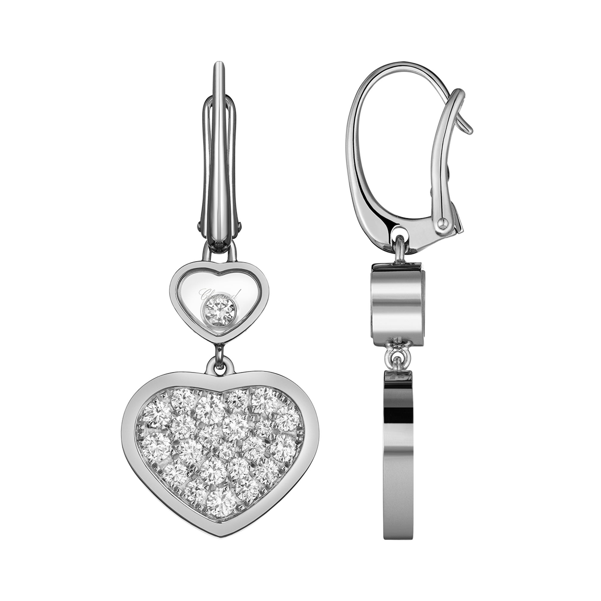 Chopard Happy Hearts Drop Earrings Brilliant Cut, Pave Set_3