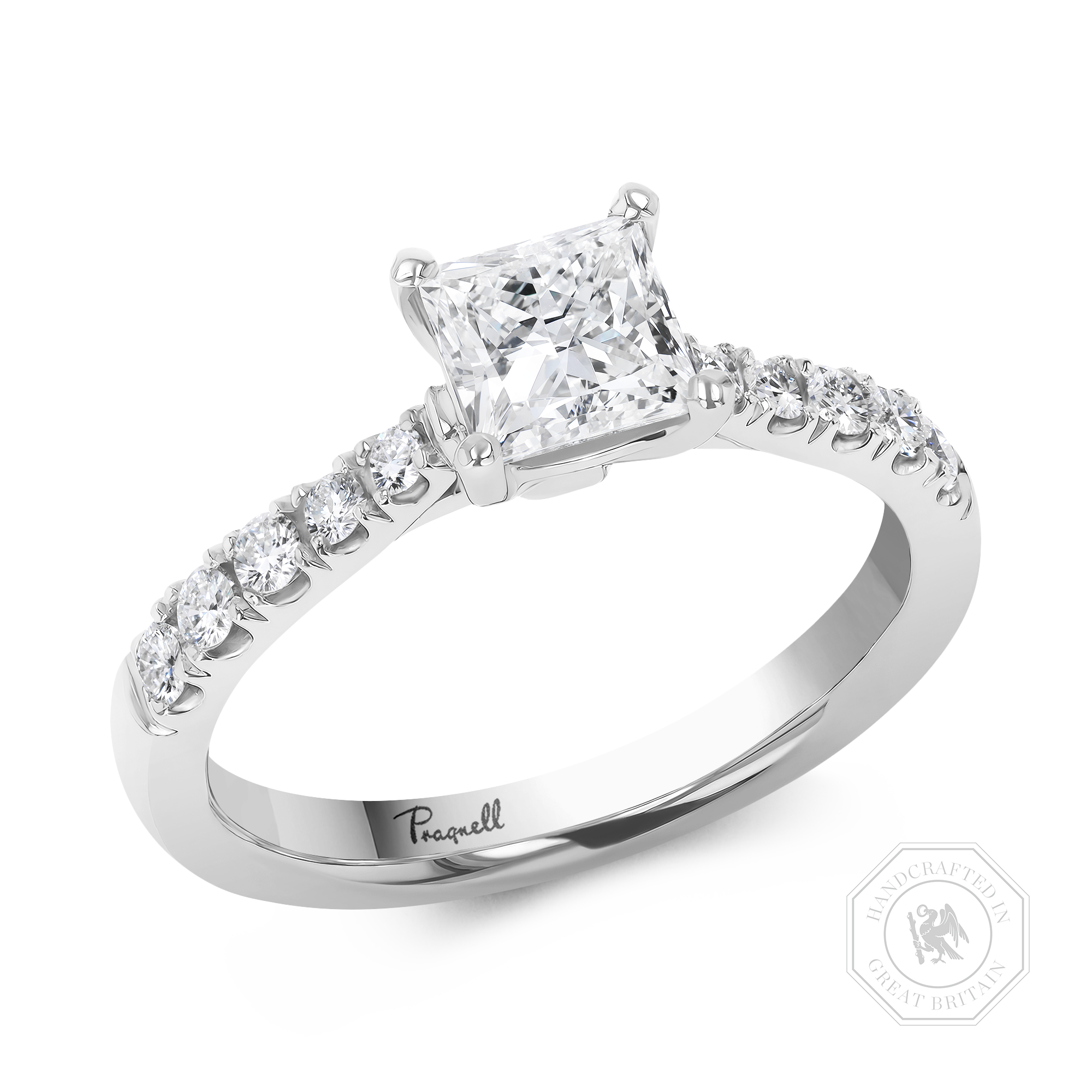 Celestial 0.90ct Princess Cut Diamond Ring Princess Cut, Claw Set_1