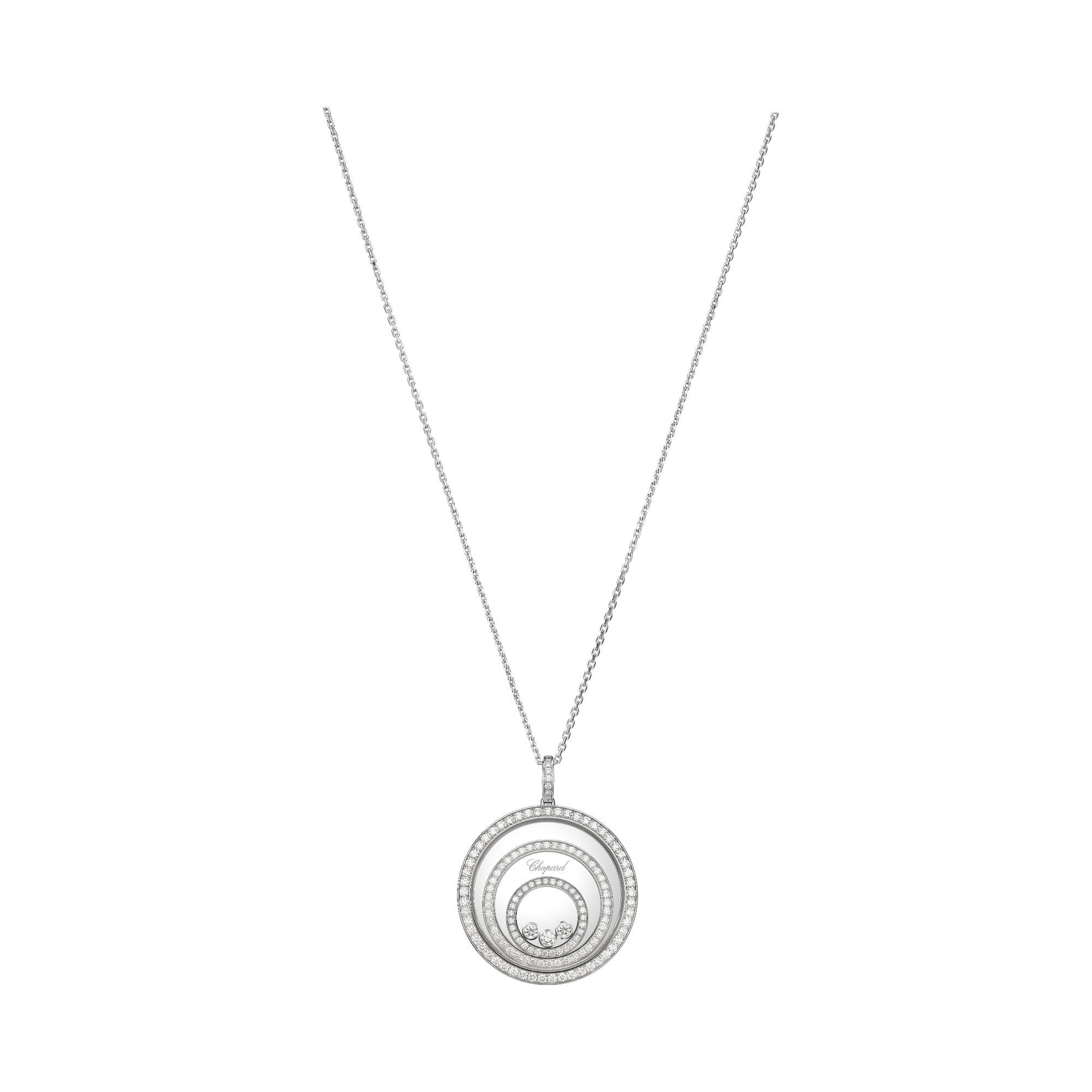 Chopard Happy Spirit White Diamond Pendant Brilliant Cut, Rub Over Set_1