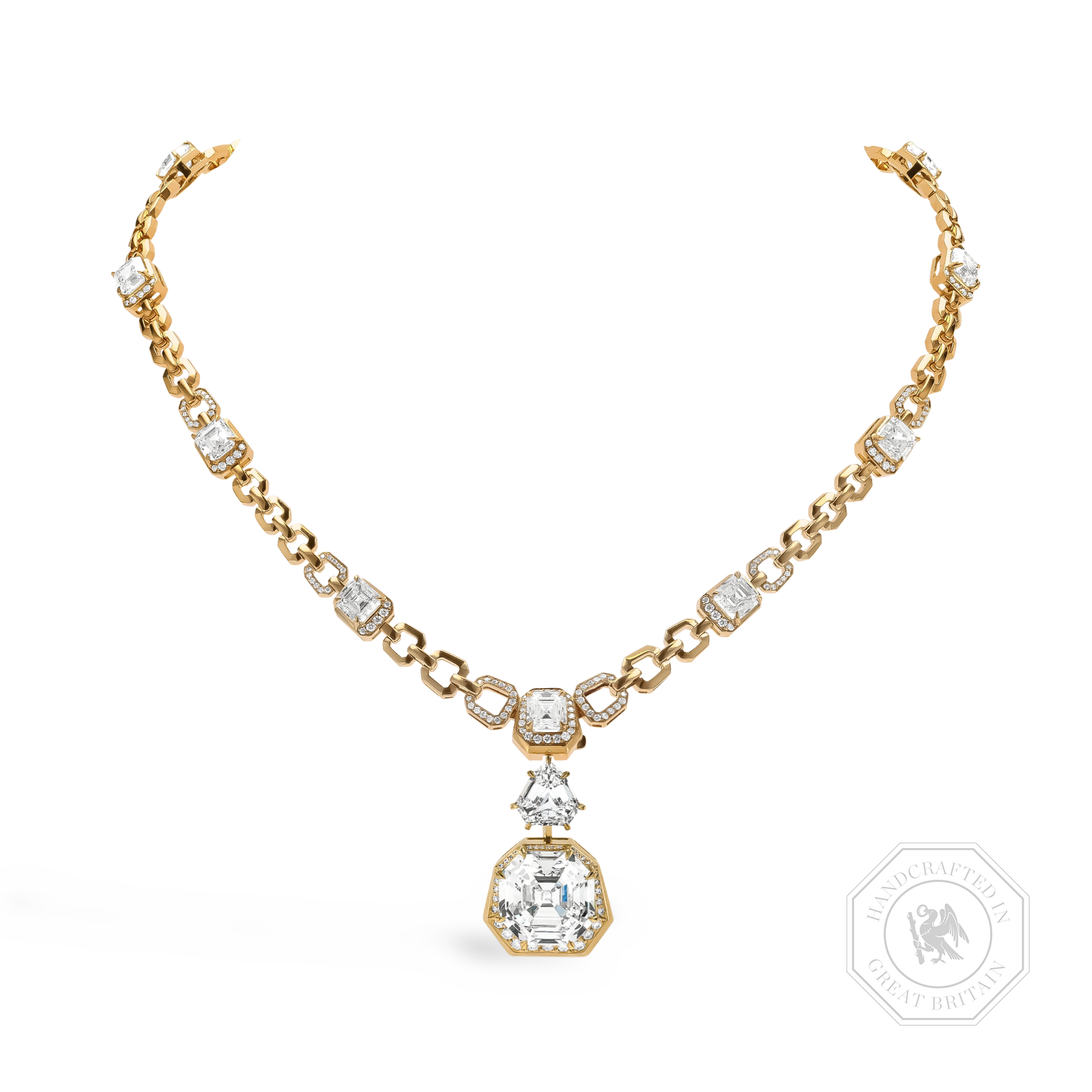 Masterpiece Asscher Cut 10.02ct Diamond Artemis Link Necklace Asscher Cut, Claw Set_1