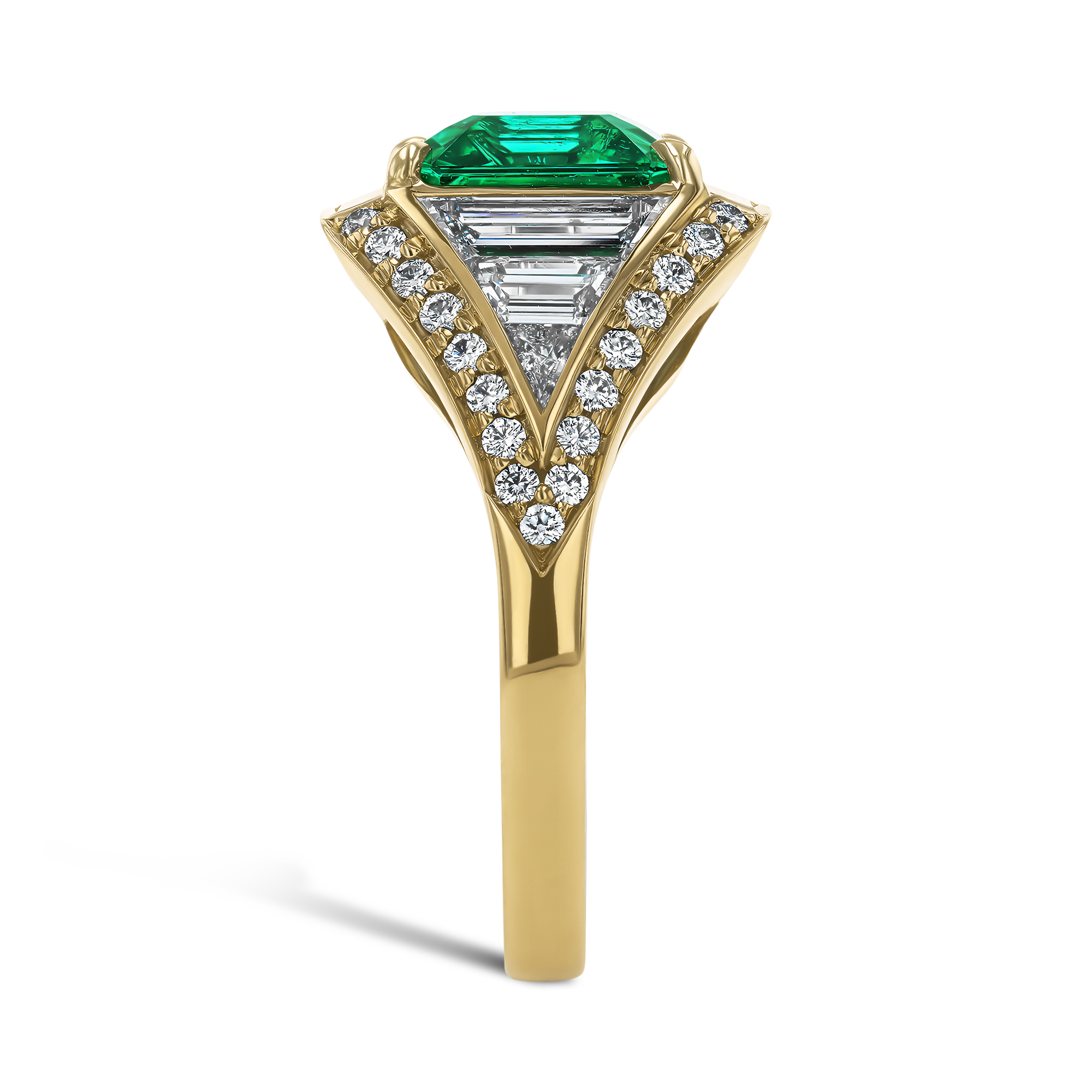 Masterpiece Astoria 4.006ct Octagonal Cut Colombian Emerald Ring Octagonal Cut, Channel Set_4