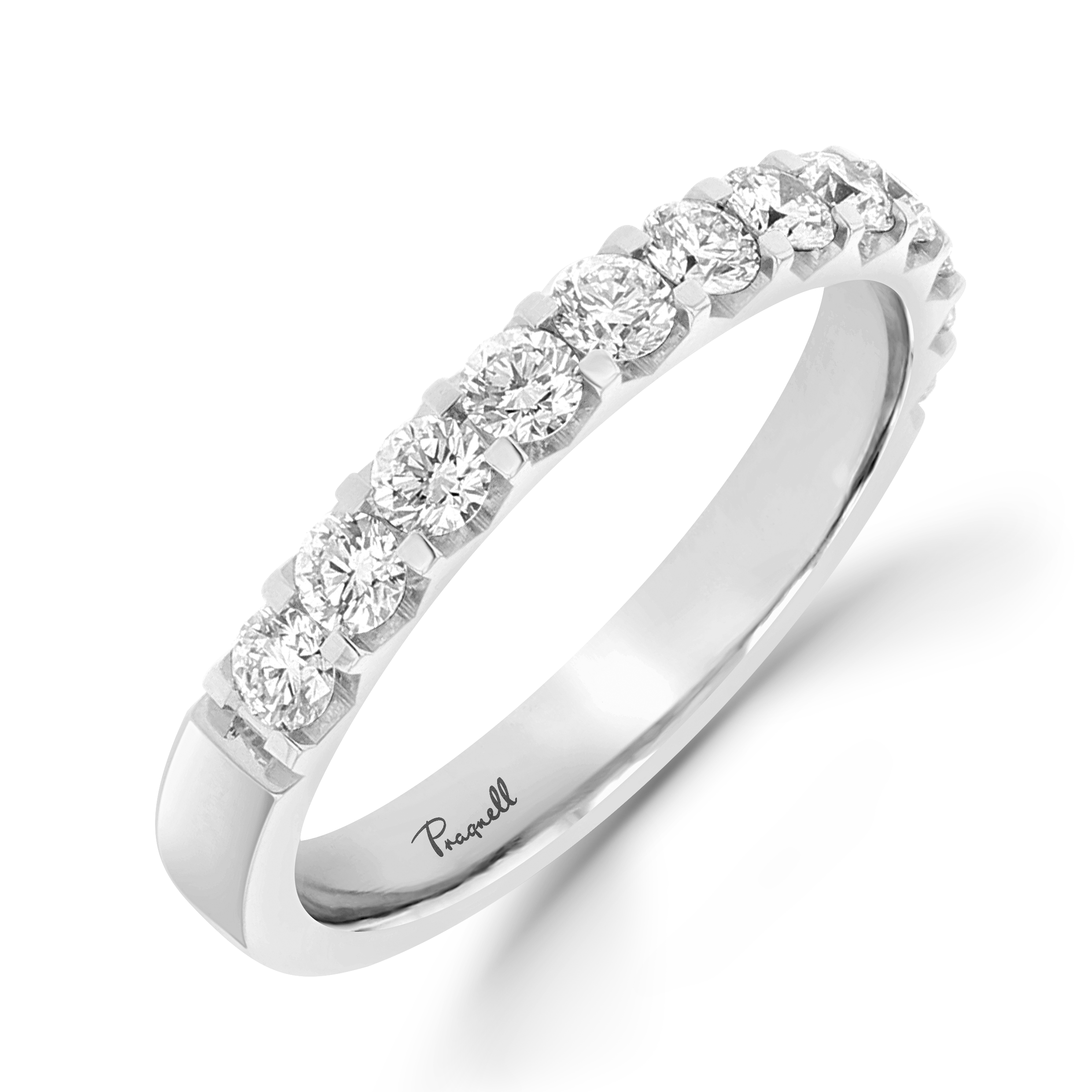 Classic 0.70ct Diamond Half Eternity Ring Brilliant cut, Claw set_1