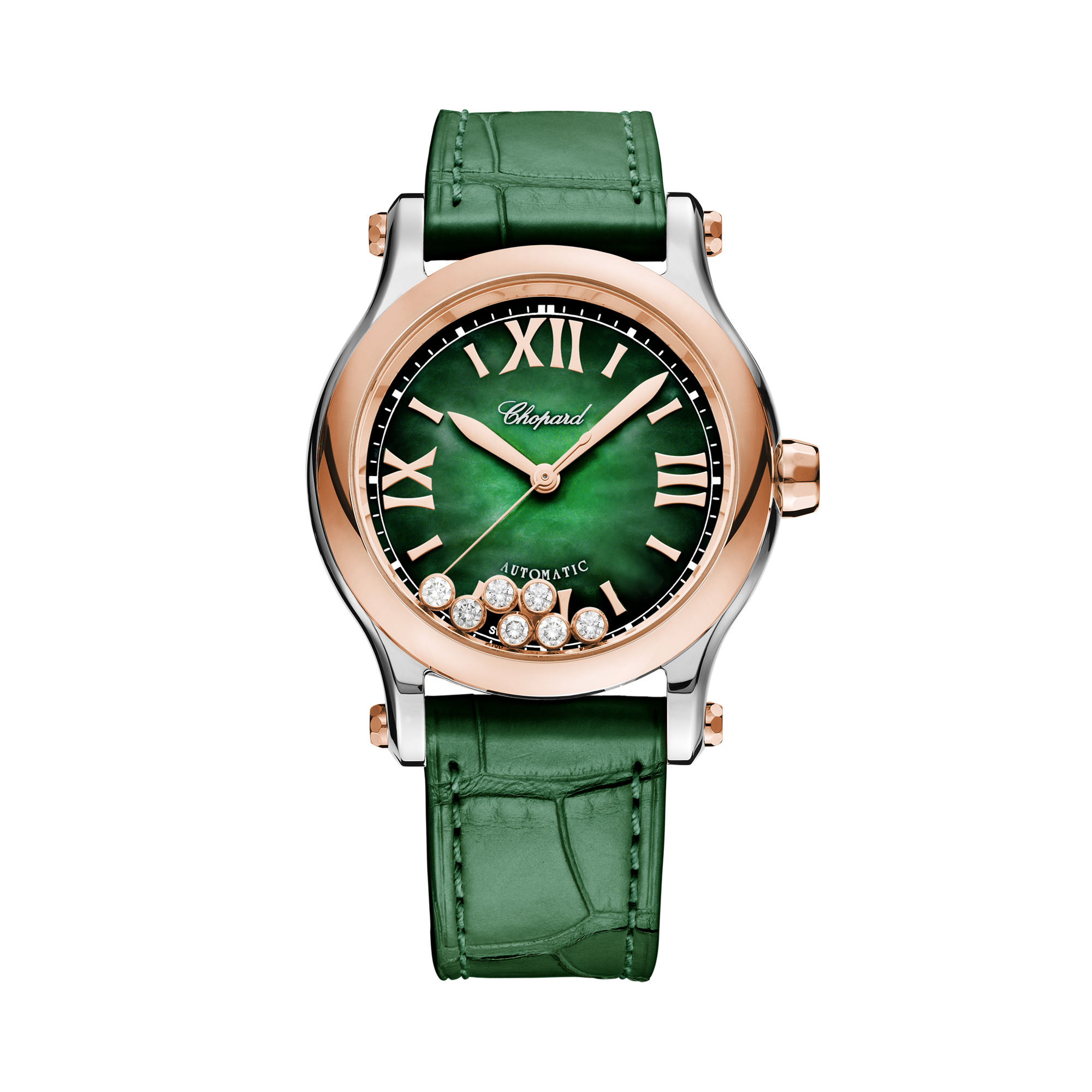 Chopard Happy Sport 36mm, Green Dial, Roman/Baton Numerals_1