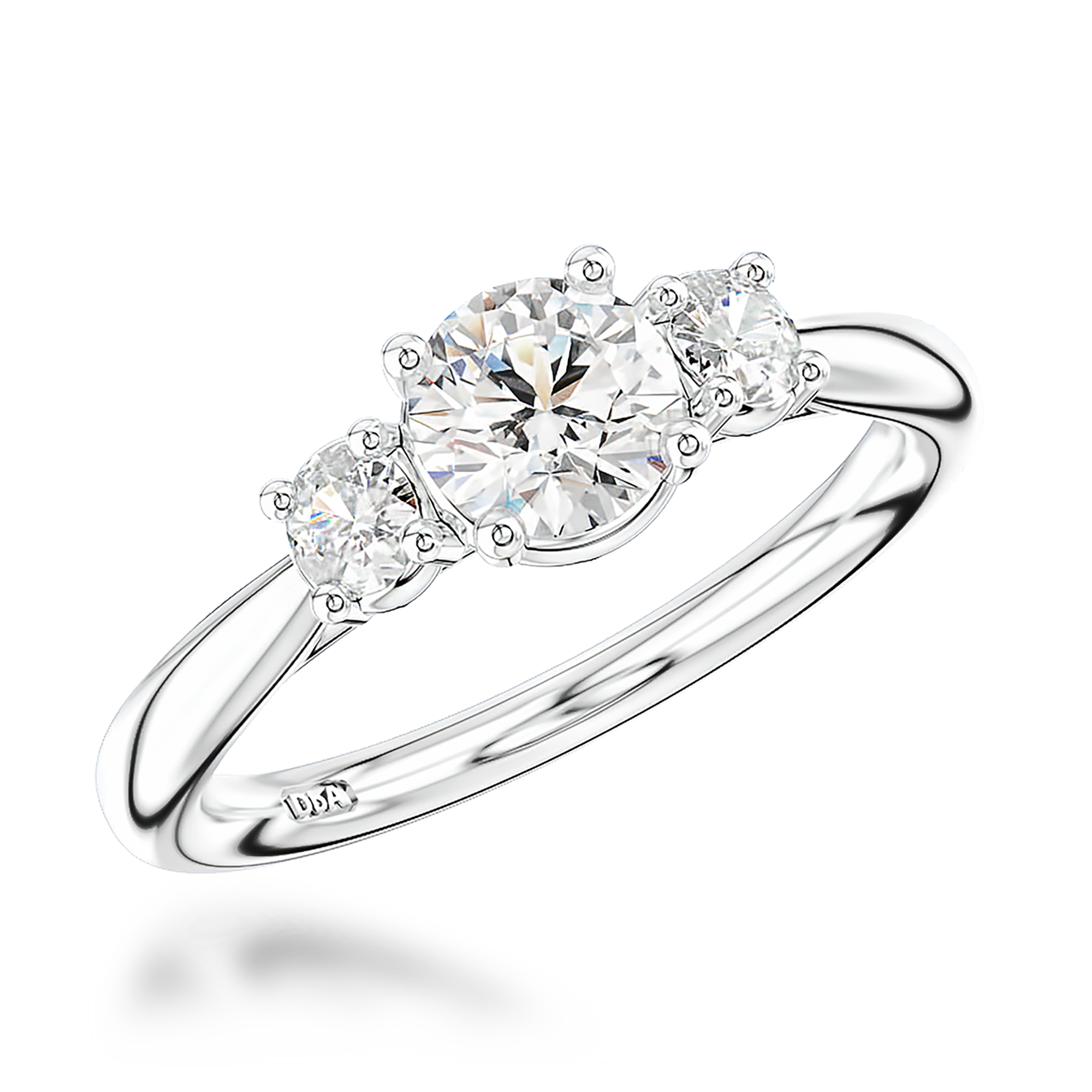 Diamond Three Stone Ring Brilliant Cut, Four Claw Set_1