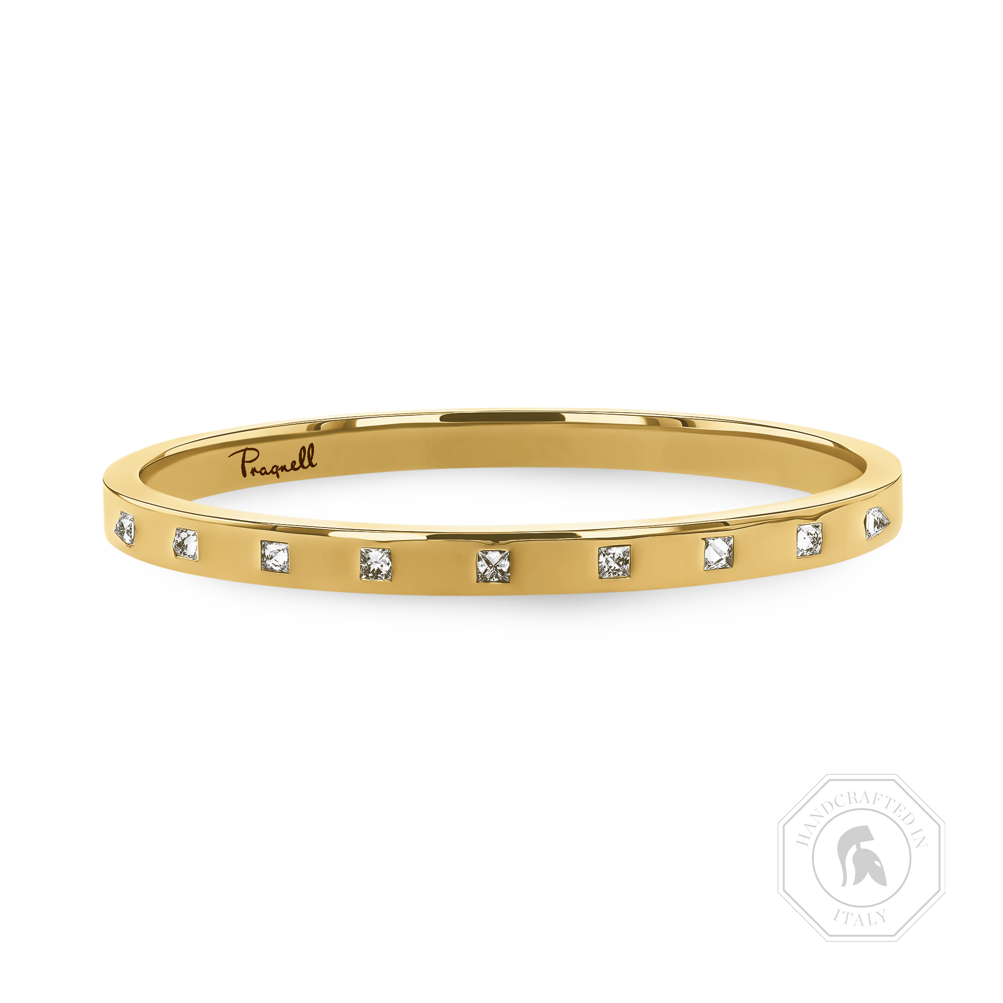 Inverted Princess Cut Diamond RockChic Bangle Princess Cut, Channel Set_1