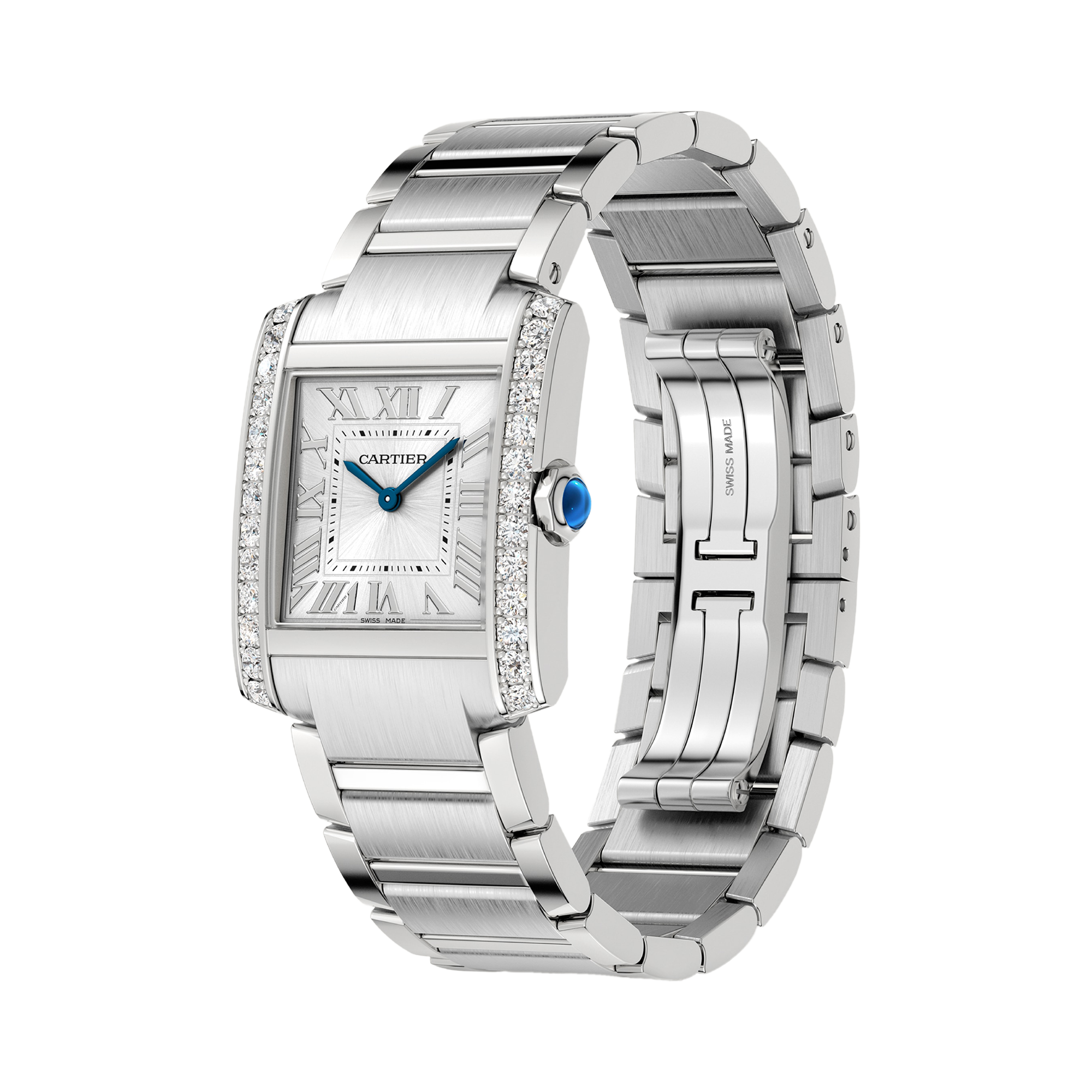 Cartier Tank Française 27mm, Silver Dial, Roman Numerals_2