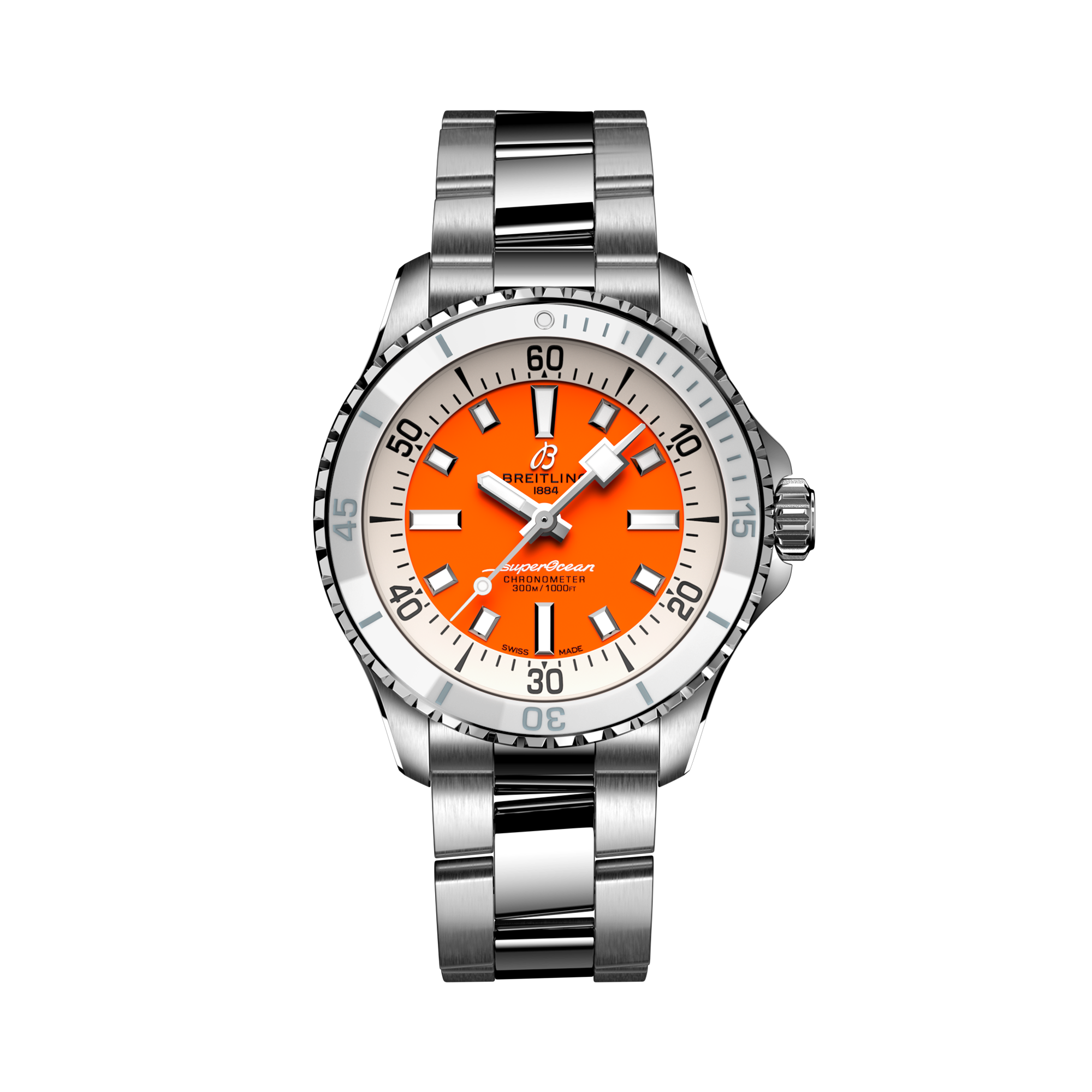 Breitling Superocean Automatic 36 36mm, Orange Dial, Arabic & Baton Numerals_1