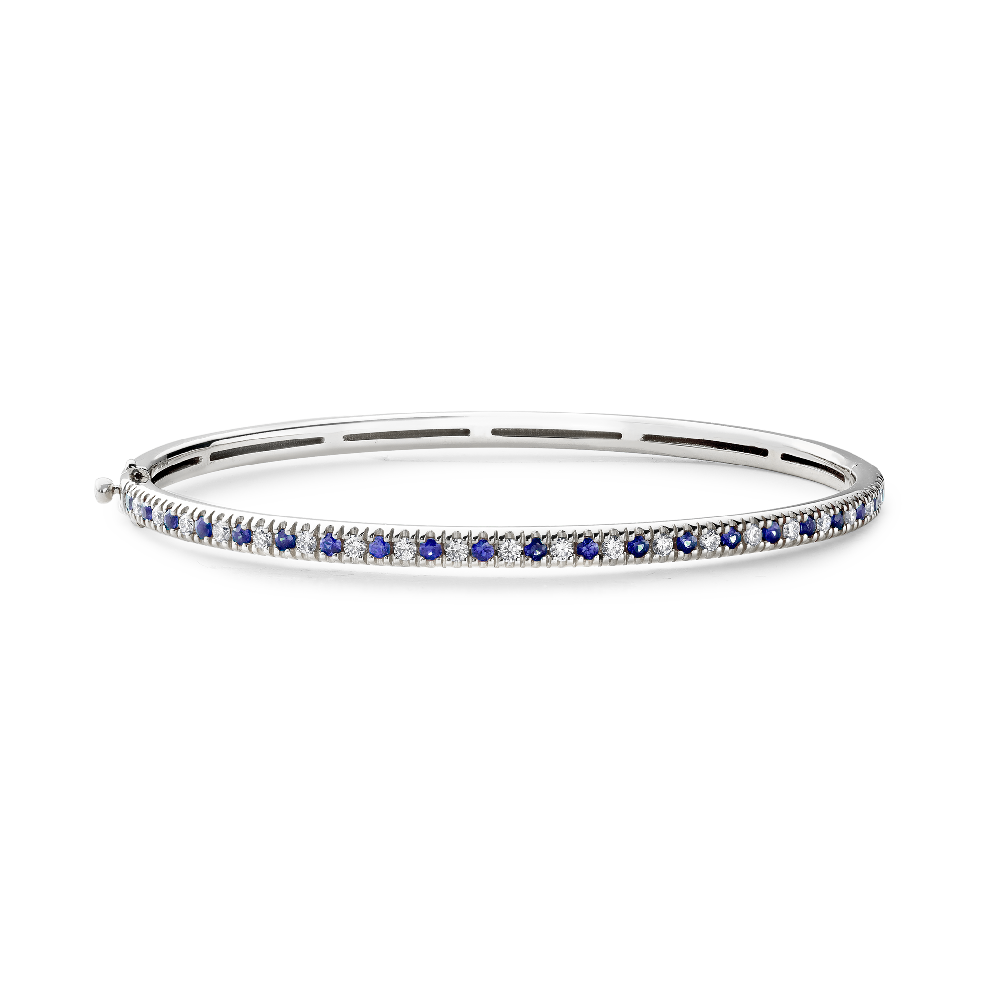 Sapphire & Diamond Half Hoop Bangle Brilliant cut, Claw set_1