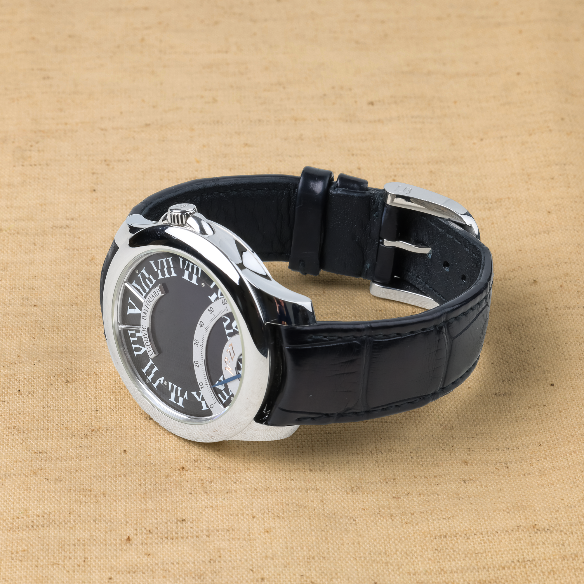 Ludovic Ballouard Half Time 41mm, Black Dial, Roman Numerals_2