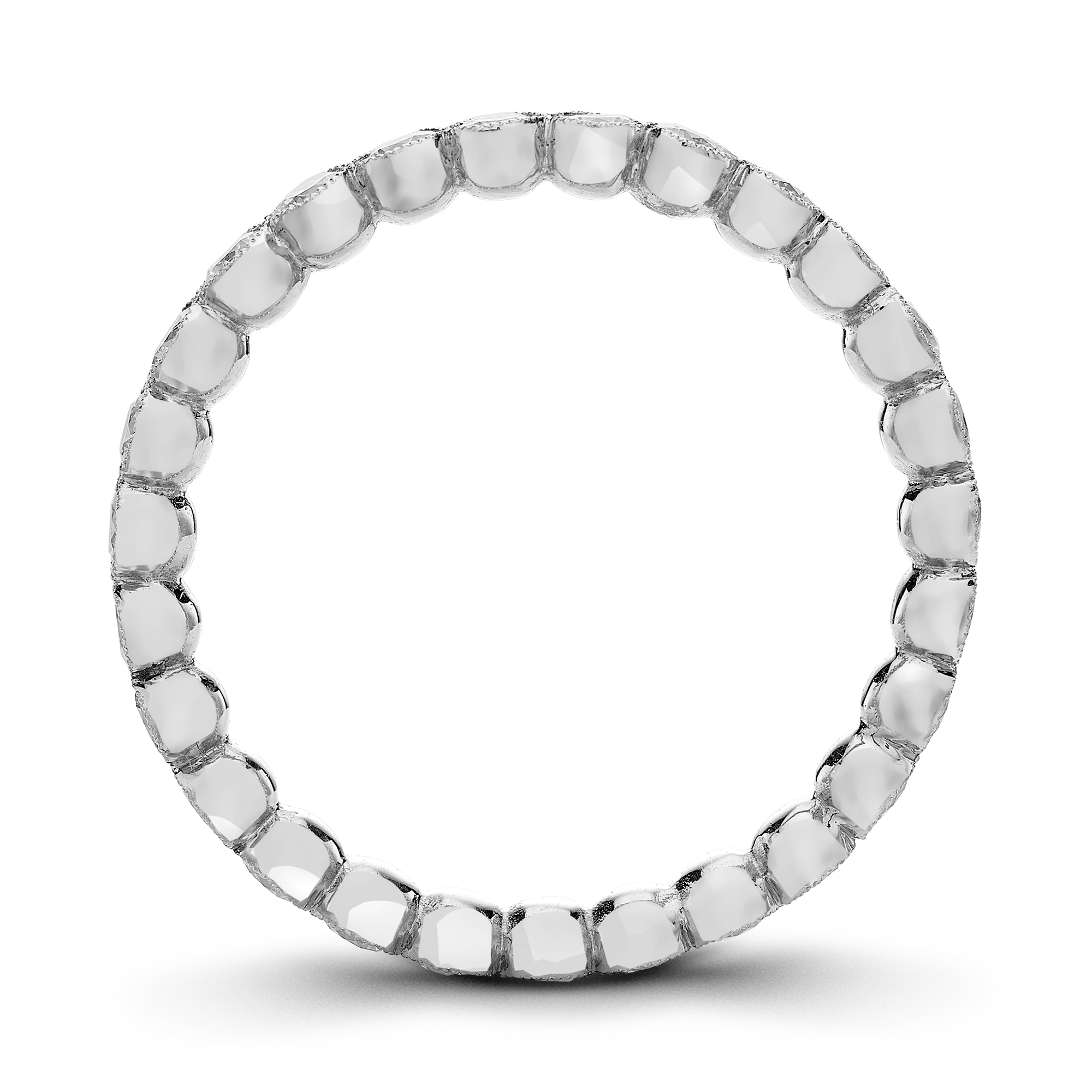 Diamond Dot 0.98ct Full Eternity Ring Brilliant Cut, Millegrain Set_3