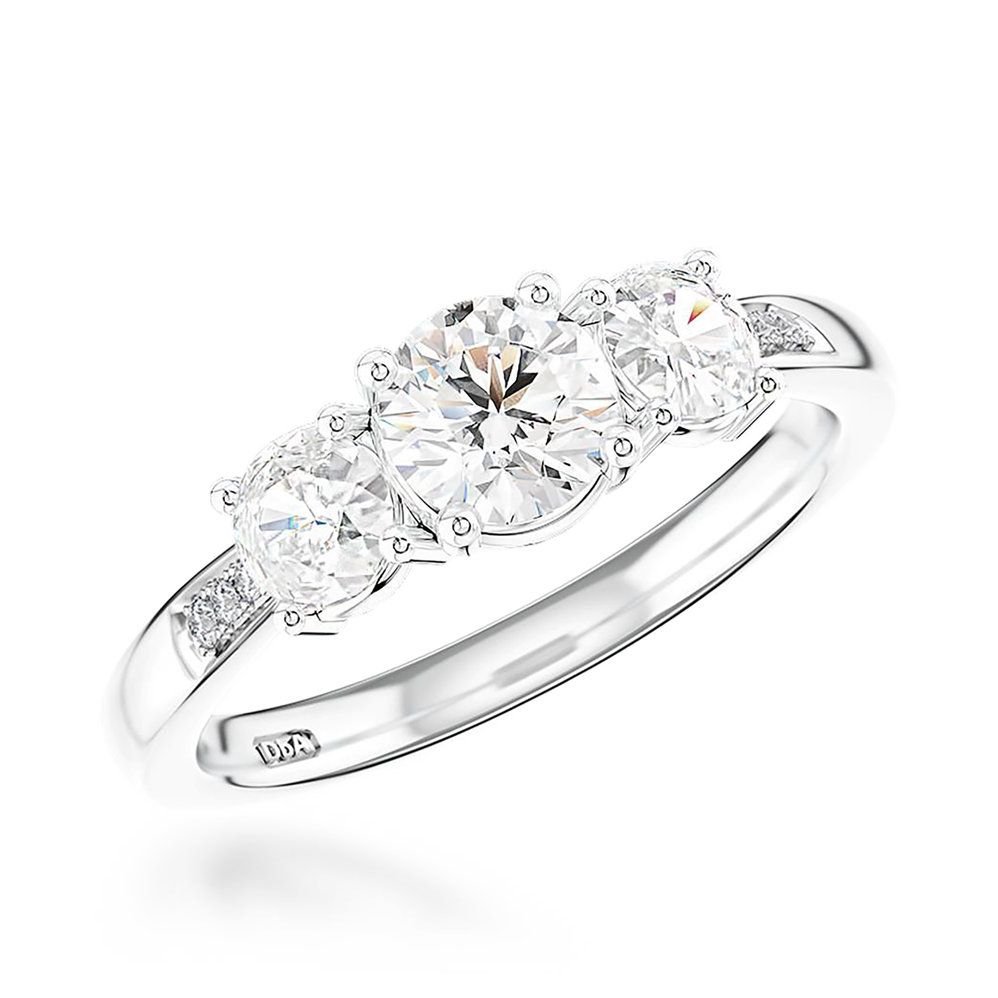 Duchess 0.50ct Diamond Three Stone Ring Brilliant cut, Claw set_1