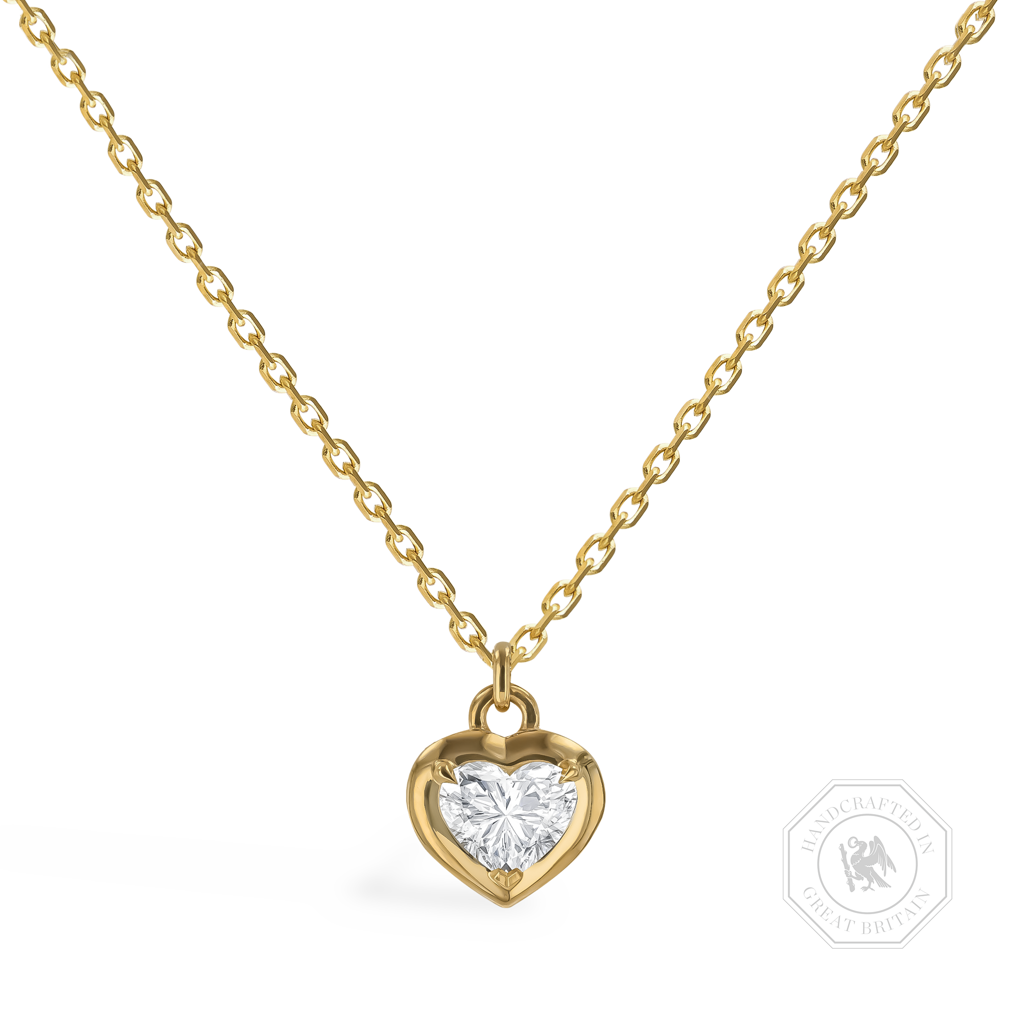 Skimming Stone 1.14ct Diamond Pendant Heart Shaped, Claw Set_1