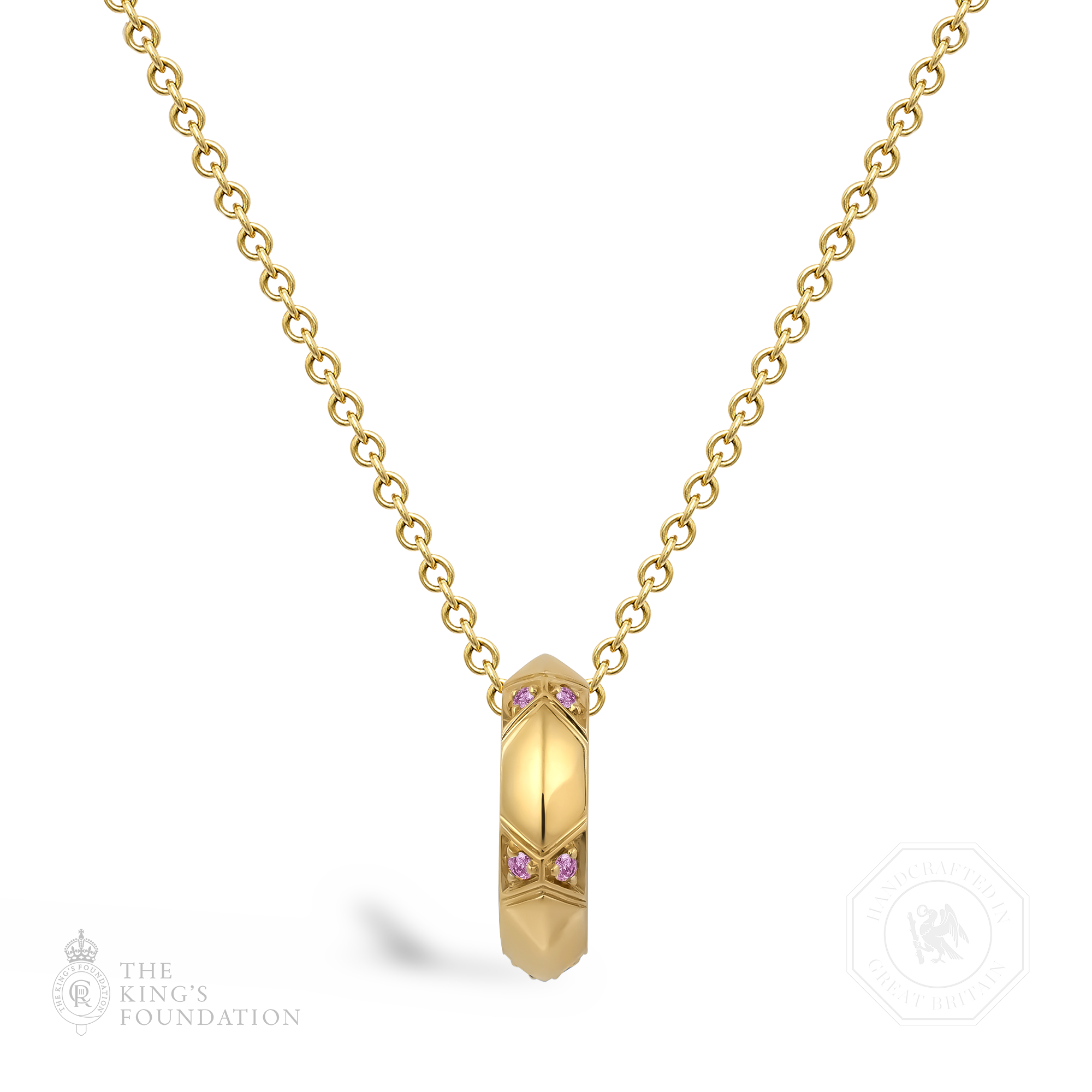 Origins Small Pink Diamond Pendant Brilliant Cut, Grain Set_1