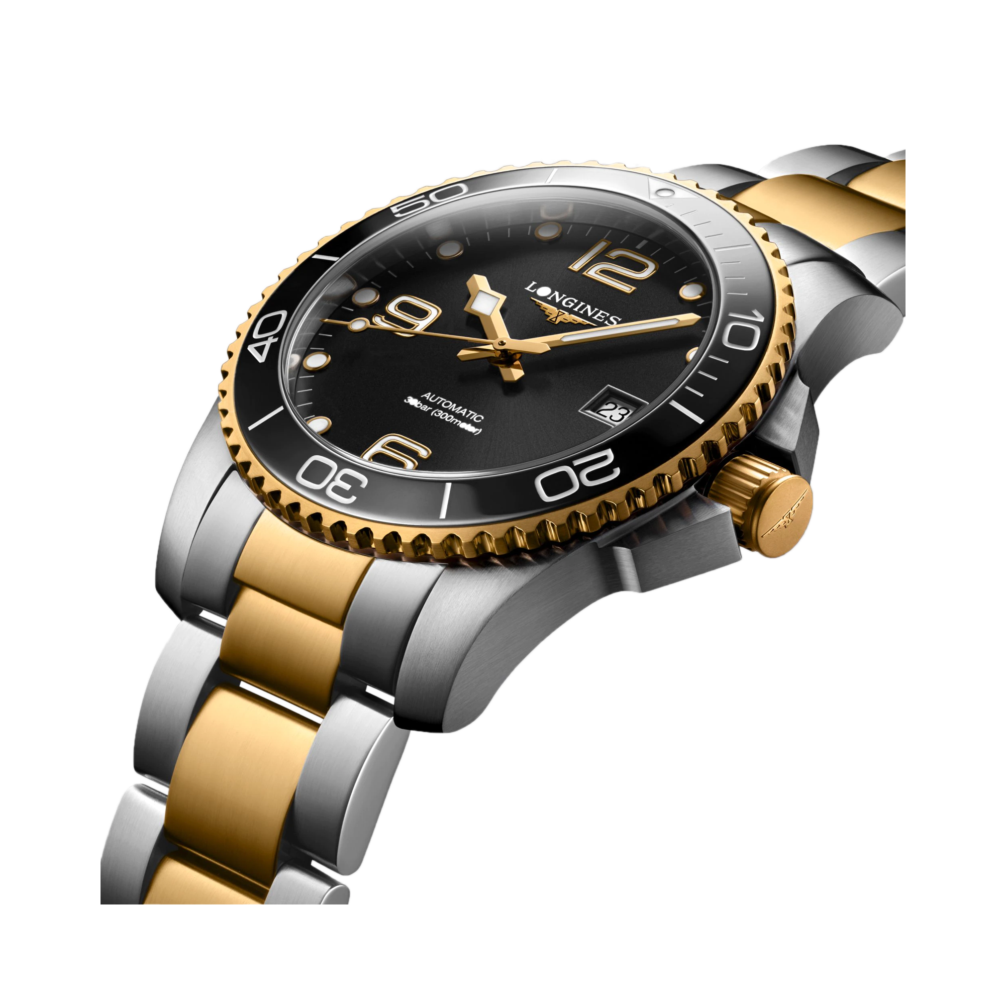 Longines HydroConquest 41mm, Black Dial, Arabic & Roman Numeral_2