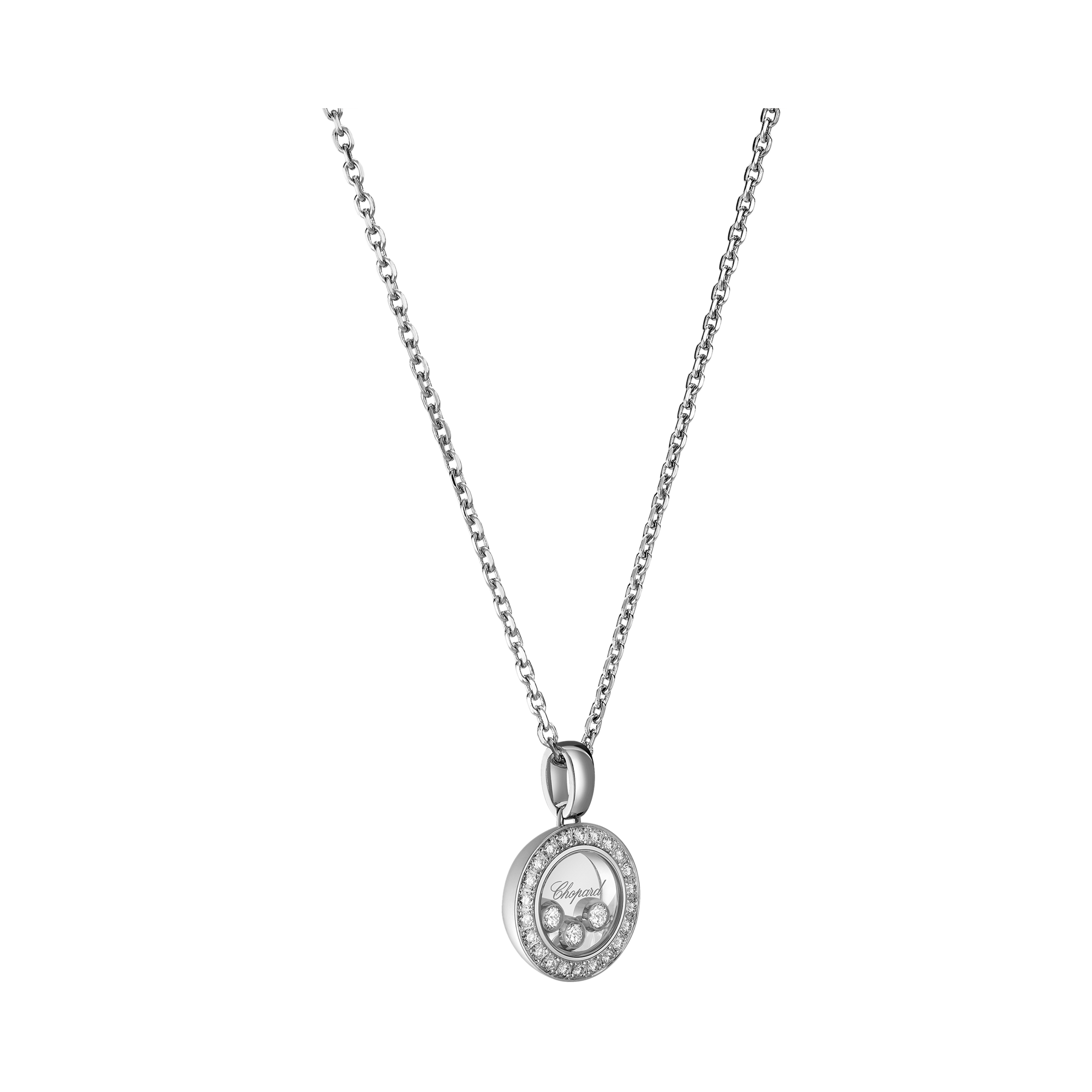 CHOPARD Happy Diamonds Icons Necklace, Ethical White Gold, Diamonds  81A017-1201