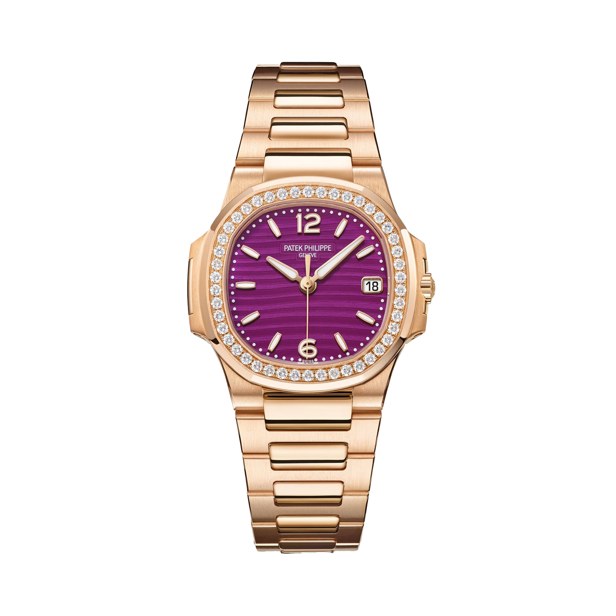 Patek Philippe Nautilus 32mm, Purple Dial, Baton Numerals_1