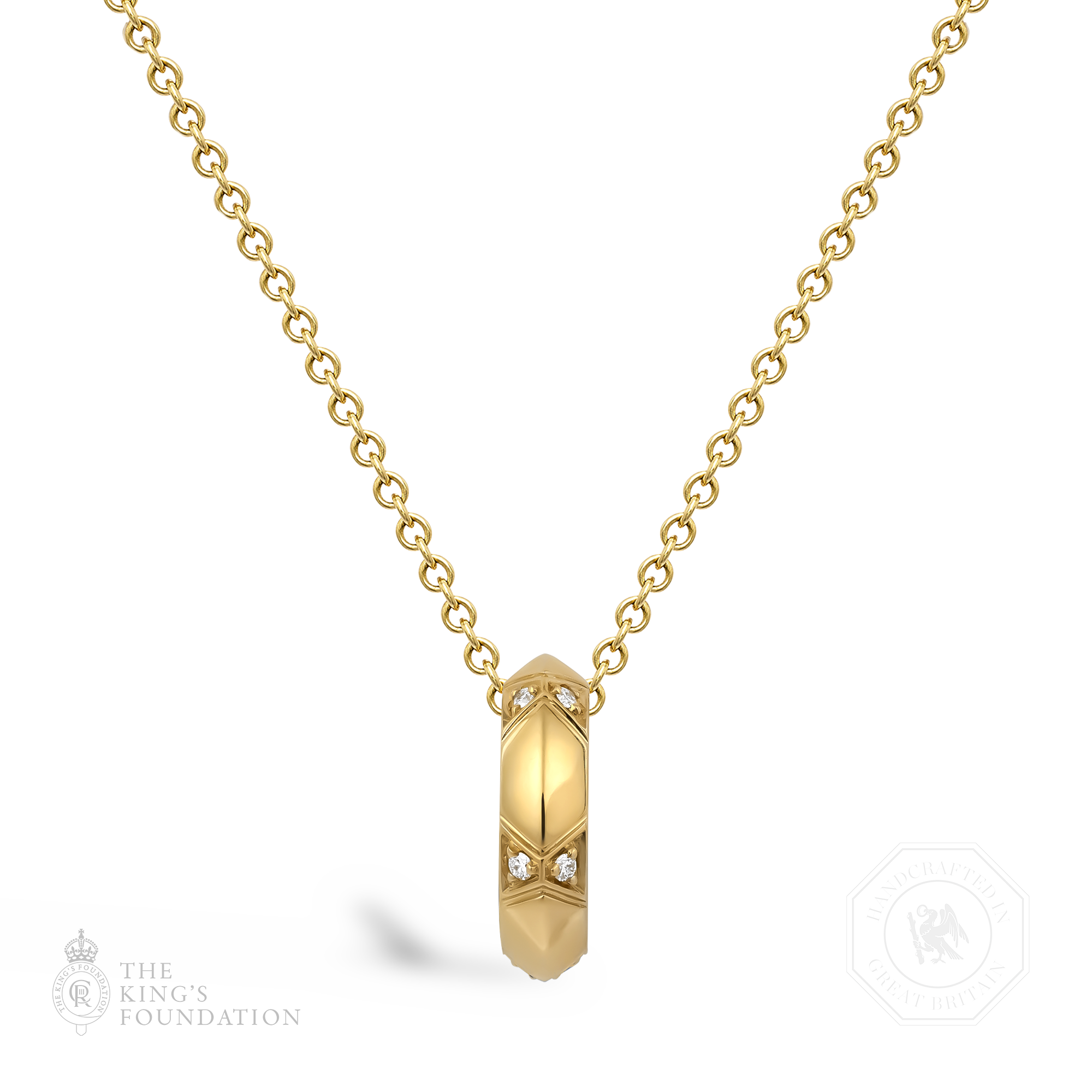 Origins Small Diamond Set Pendant Brilliant Cut, Grain Set_1