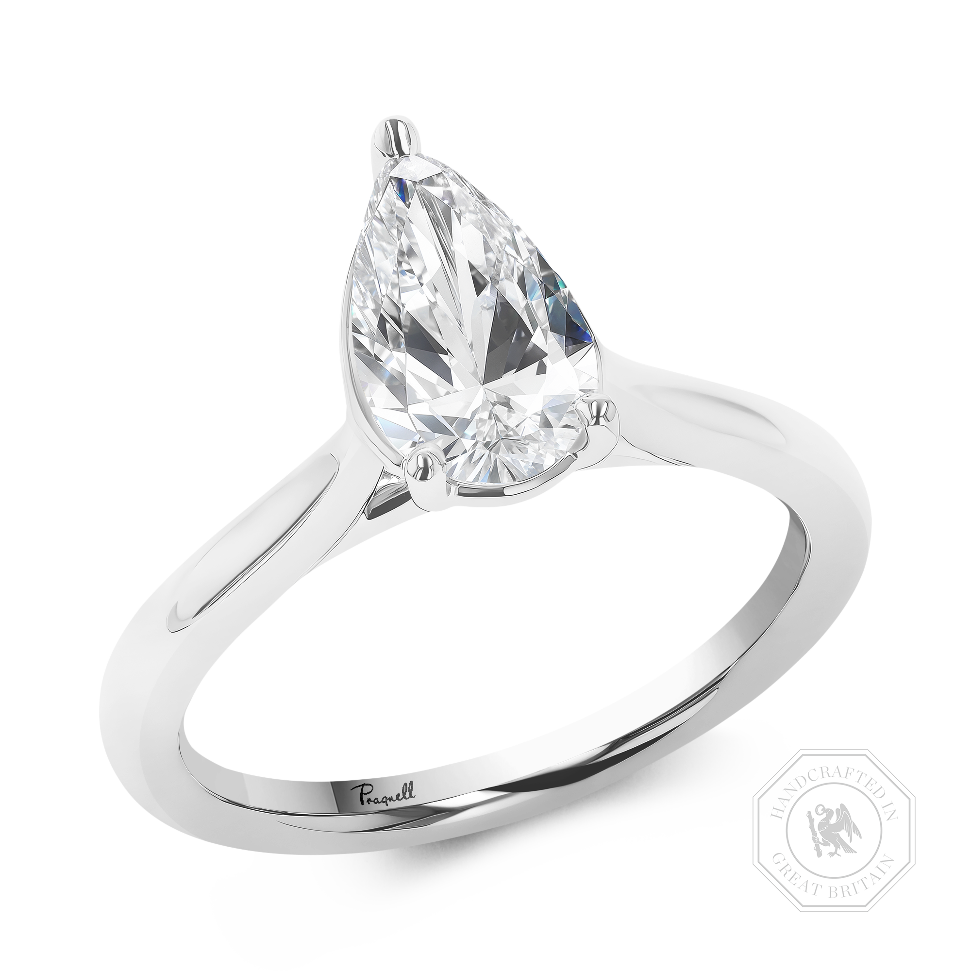 Gaia 1.20ct Pear Shaped Diamond Ring Pear Shaped, Claw Set_1