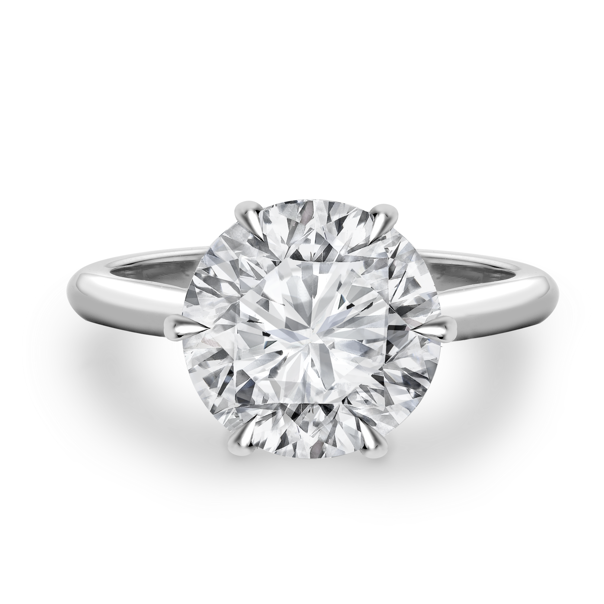 Classic Six-Claw 4.08ct Brilliant Cut Diamond Ring Brilliant cut, Claw set_2