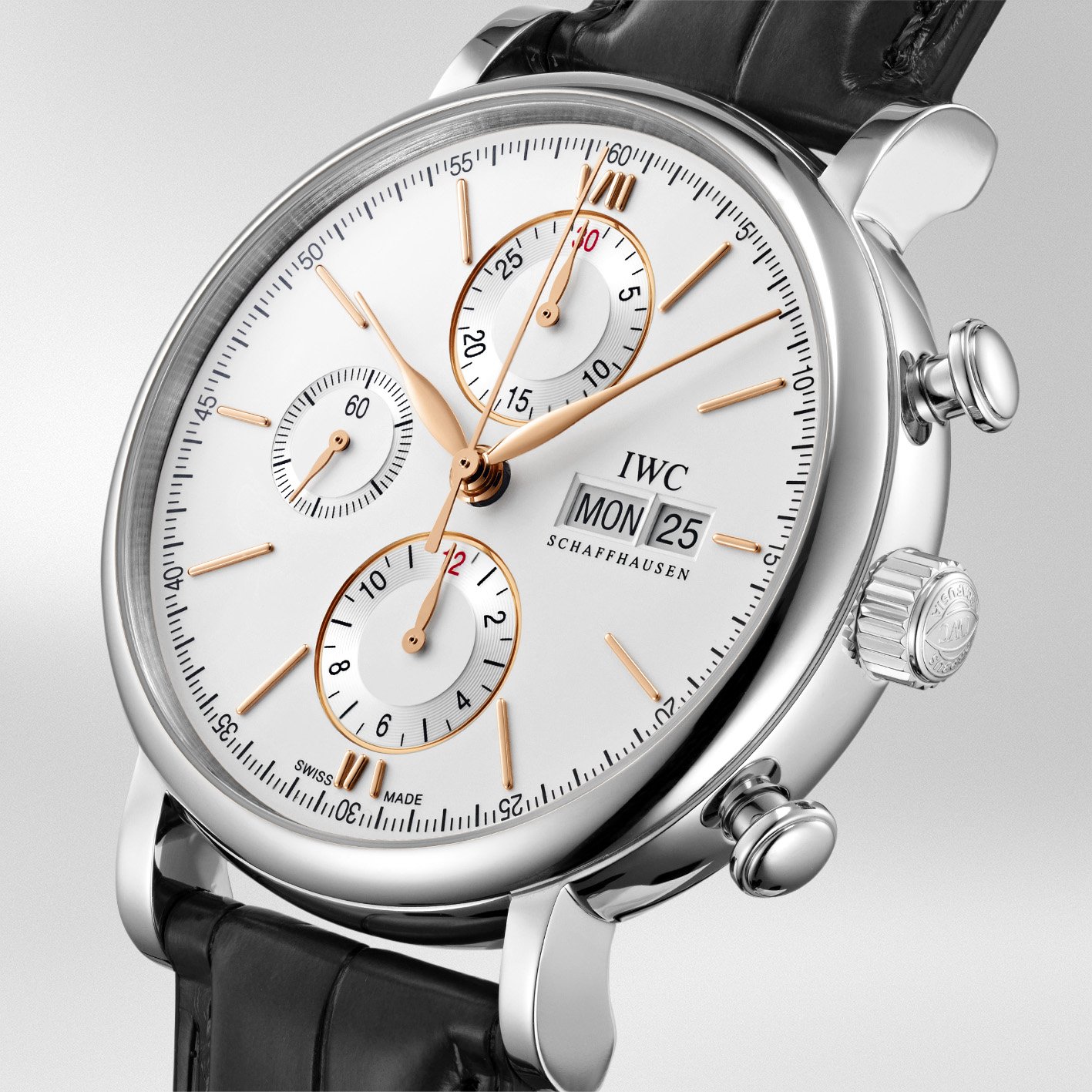 IWC Portofino Chronograph 42mm, Silver Dial, Baton Numerals_2