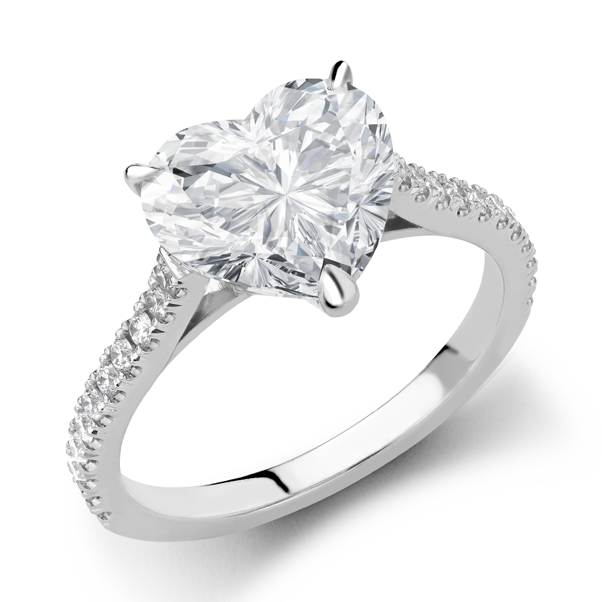 Aurora 3.11ct Heartshape Diamond Solitaire Ring Heartshape, Claw set_1