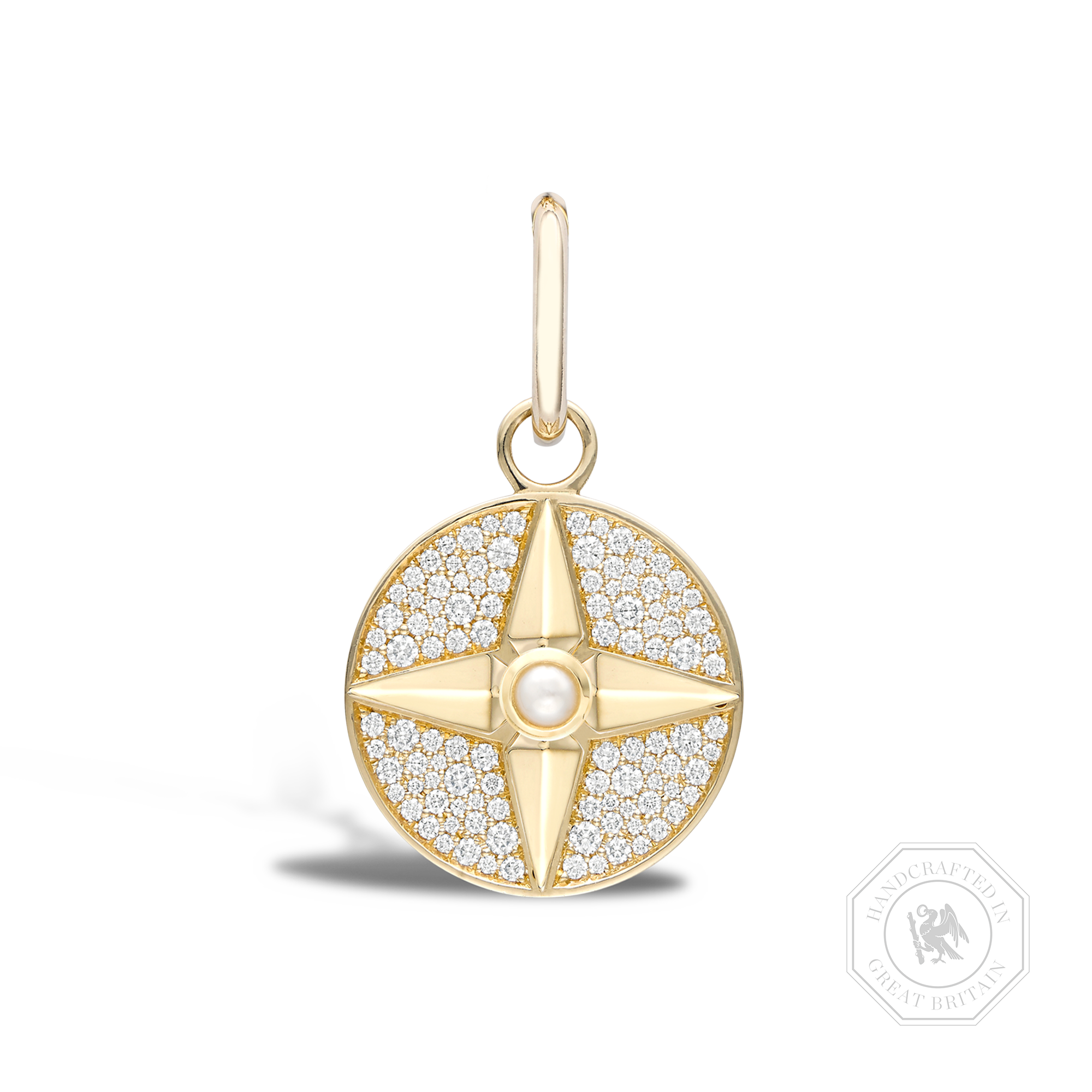 Akoya Pearl (June) Pendant Charm Brilliant cut, Claw set_1