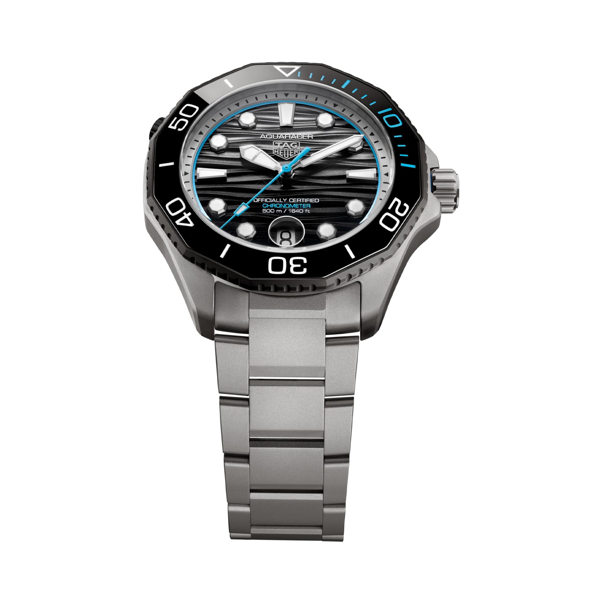 Tag Heuer Aquaracer Professional 500 Date 42mm, Black Dial, Arabic/Baton Numerals_4