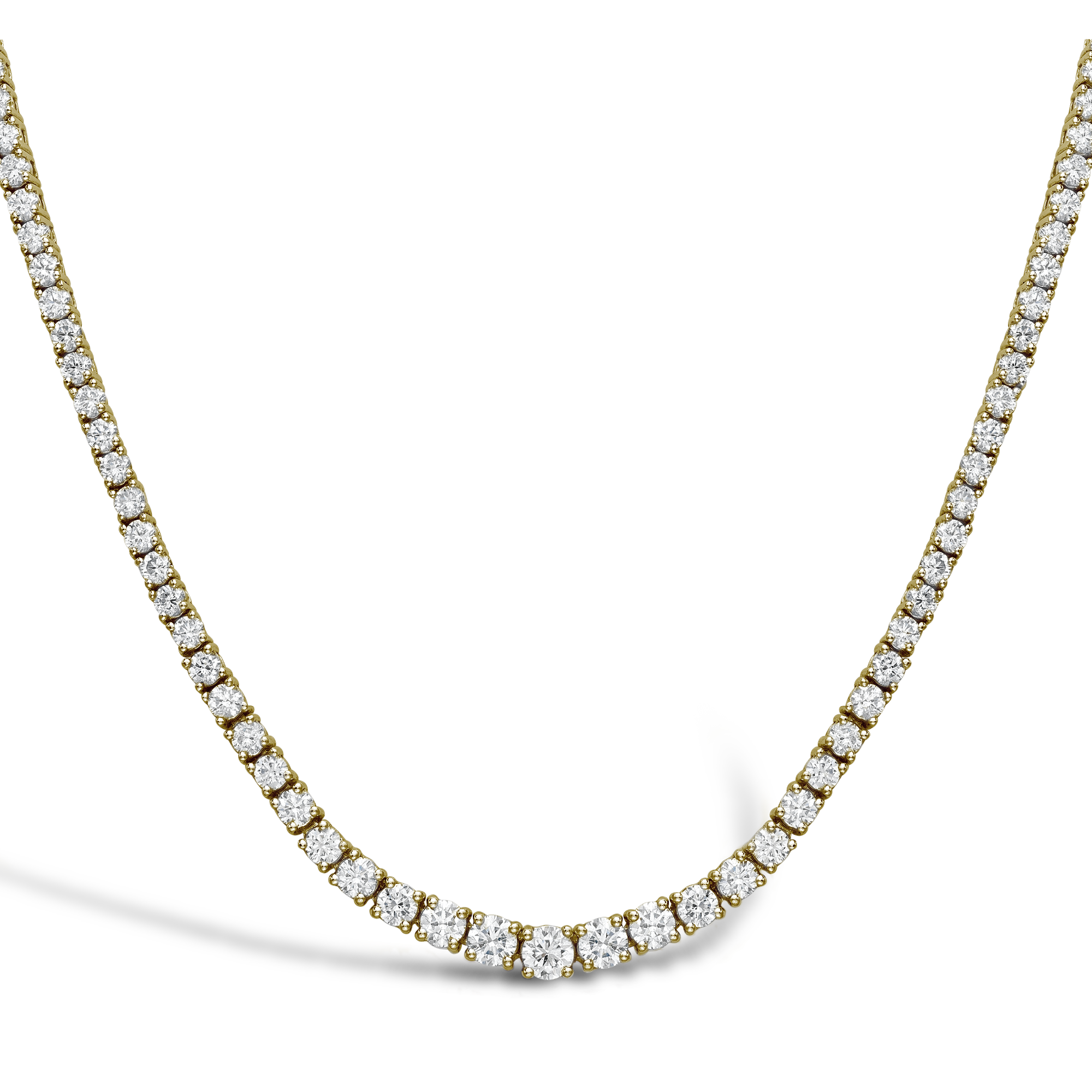 Brilliant Diamond Line Necklace Brilliant cut, Claw set_2