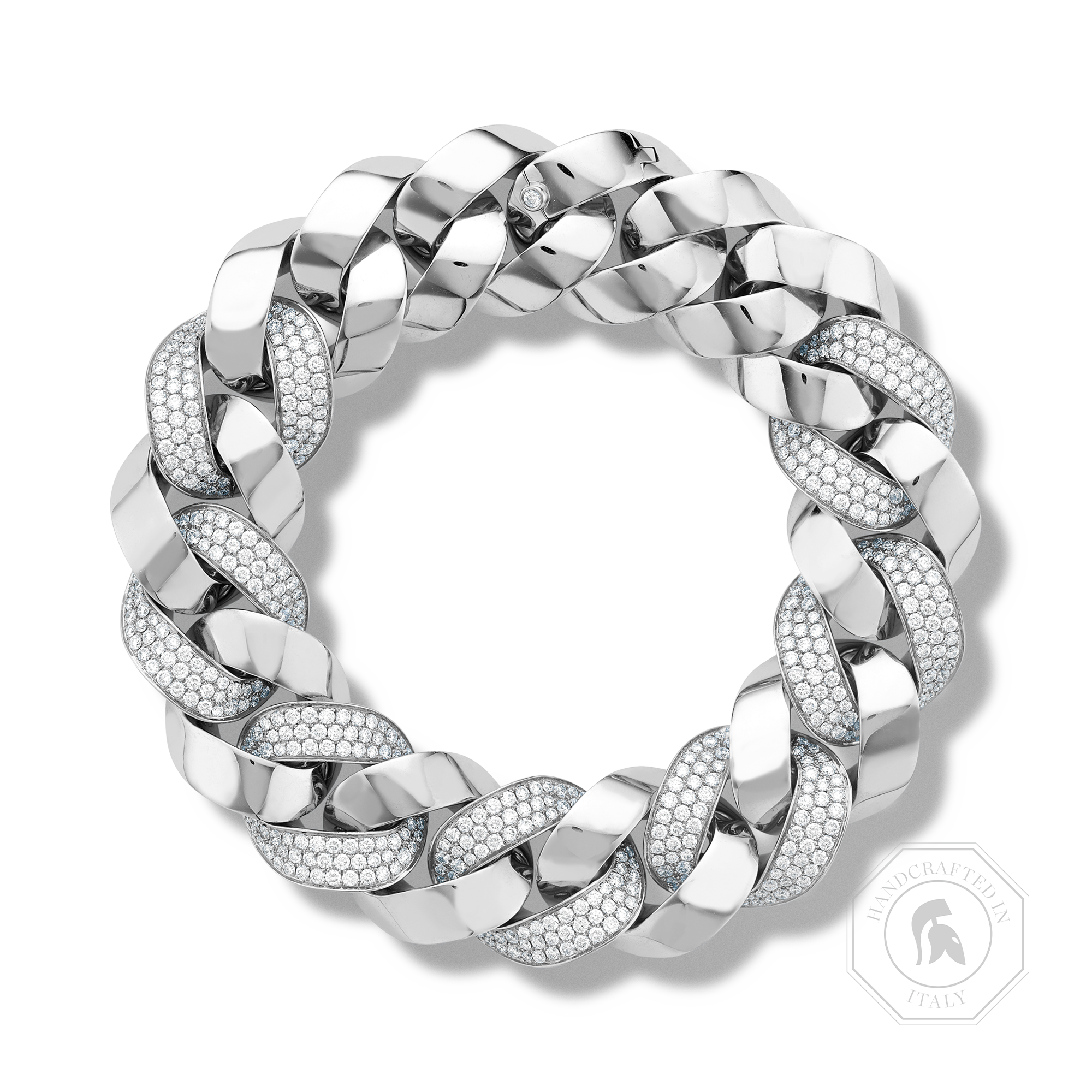 Cuba Large Chain Diamond Bracelet Brilliant Cut, Pavé Set_1
