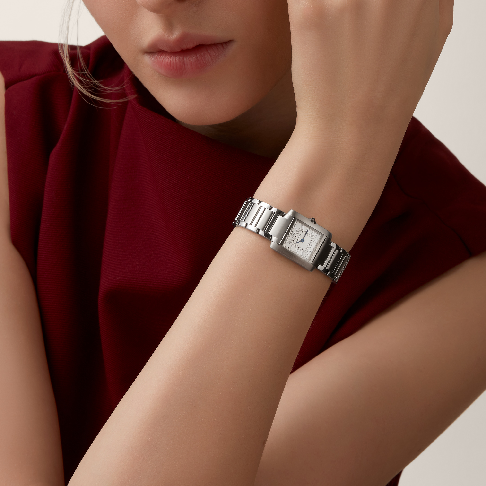 Cartier Tank Française 21.2mm, Silver Dial, Roman Numerals_5