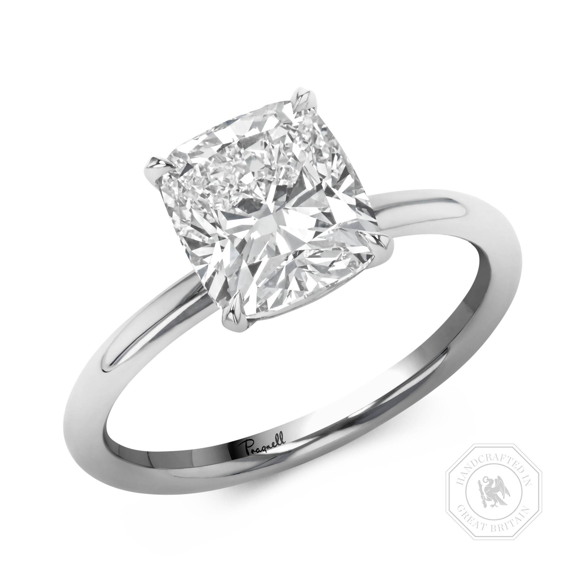Cushion Modern 2.50ct Diamond Solitaire Ring Cushion modern cut, Claw set_1