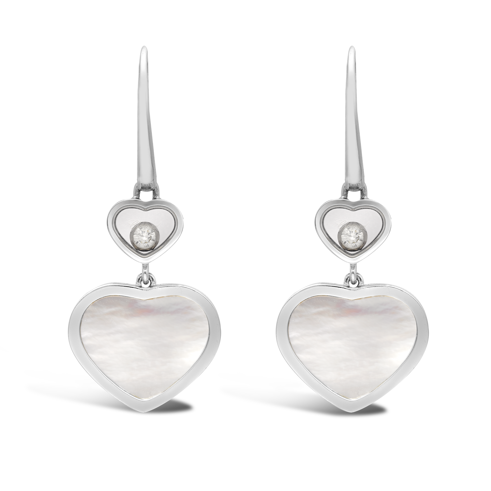 Chopard Happy Hearts Drop Earrings Brilliant Cut, Rub Over Set_1