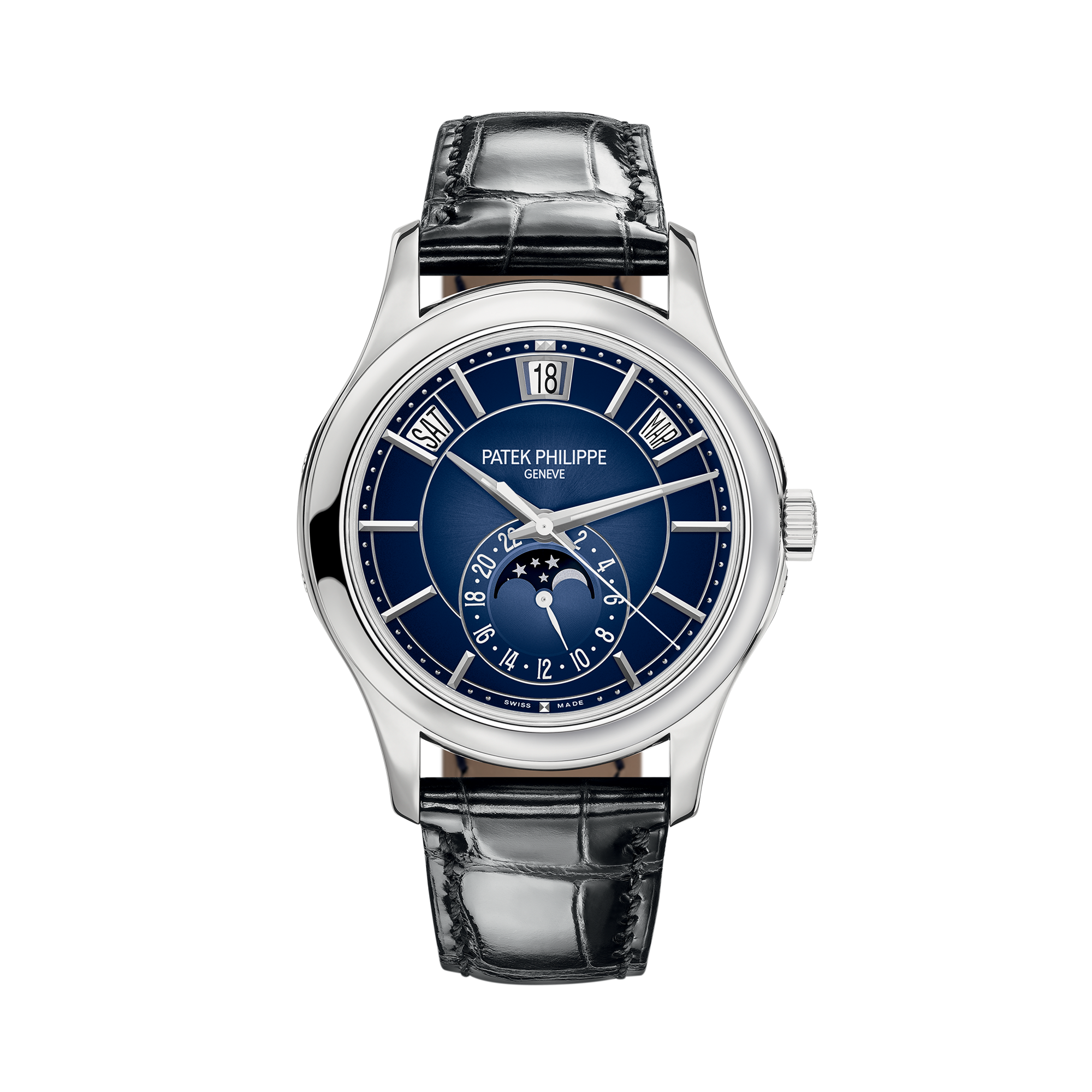 Patek Philippe Complications 40mm, Blue Dial, Baton Numerals_1