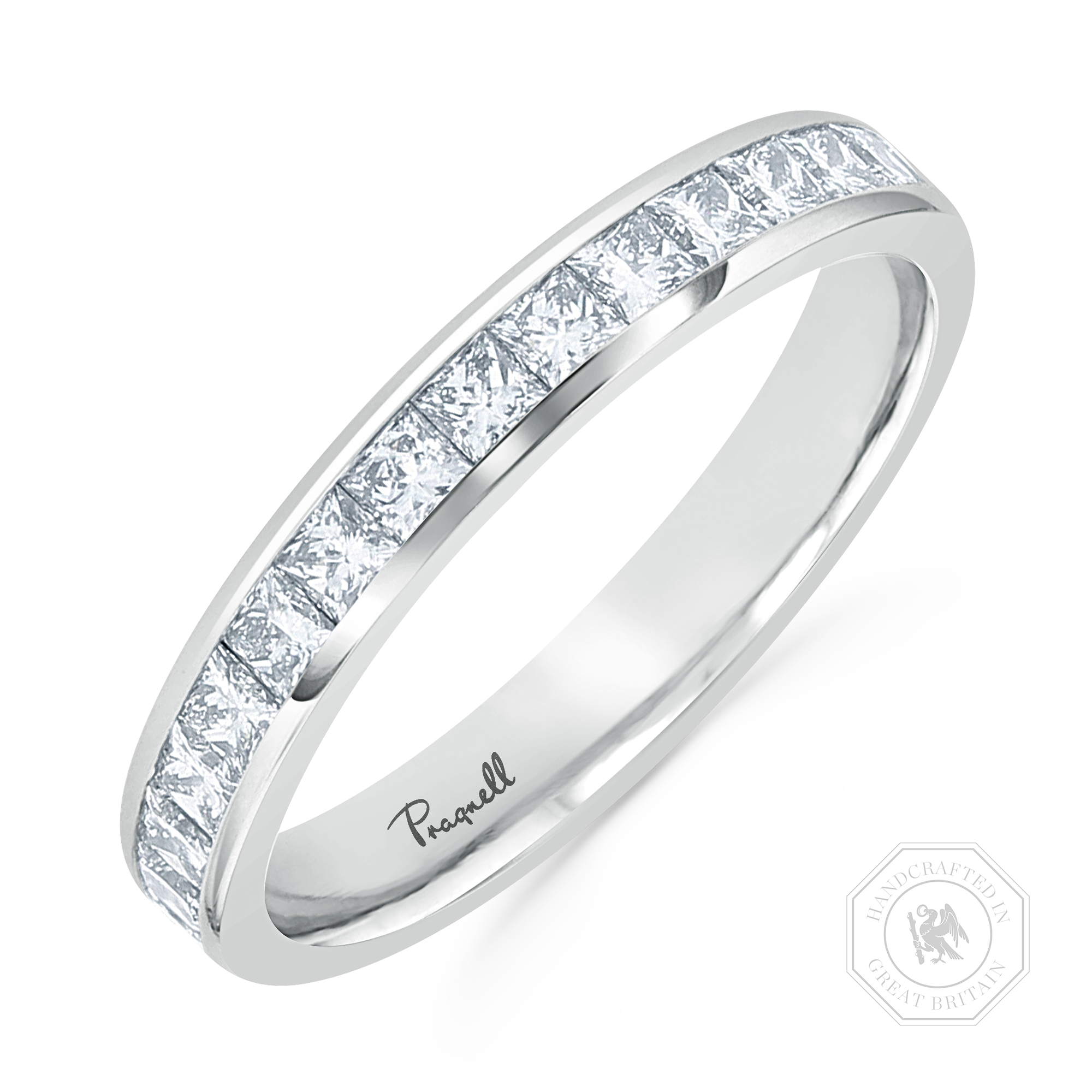 Classic 1.60ct Diamond Eternity Ring Princess Cut, Channel Set_1
