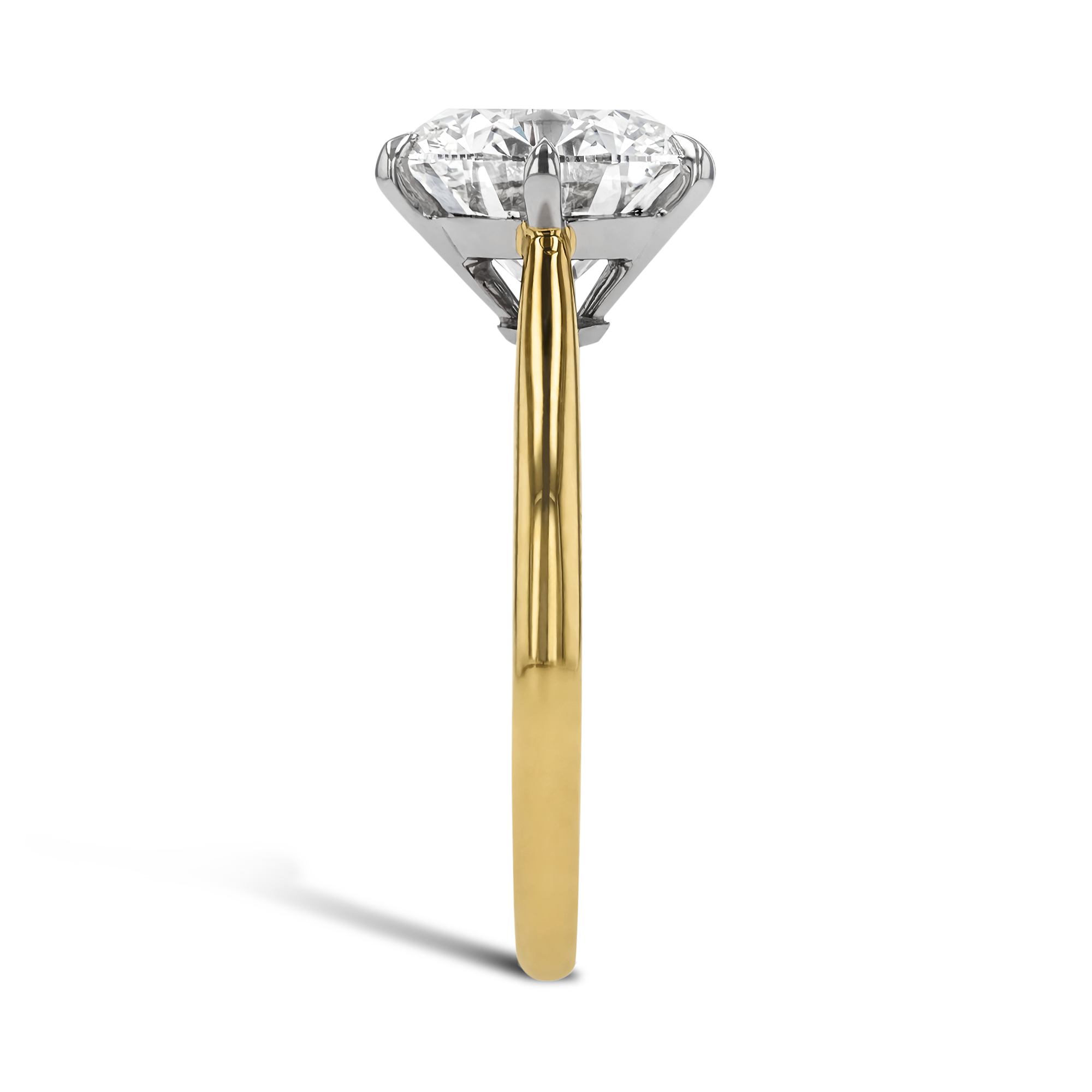 Round Brilliant Cut Diamond Six Claw Solitaire Ring 3.30cts in 18ct