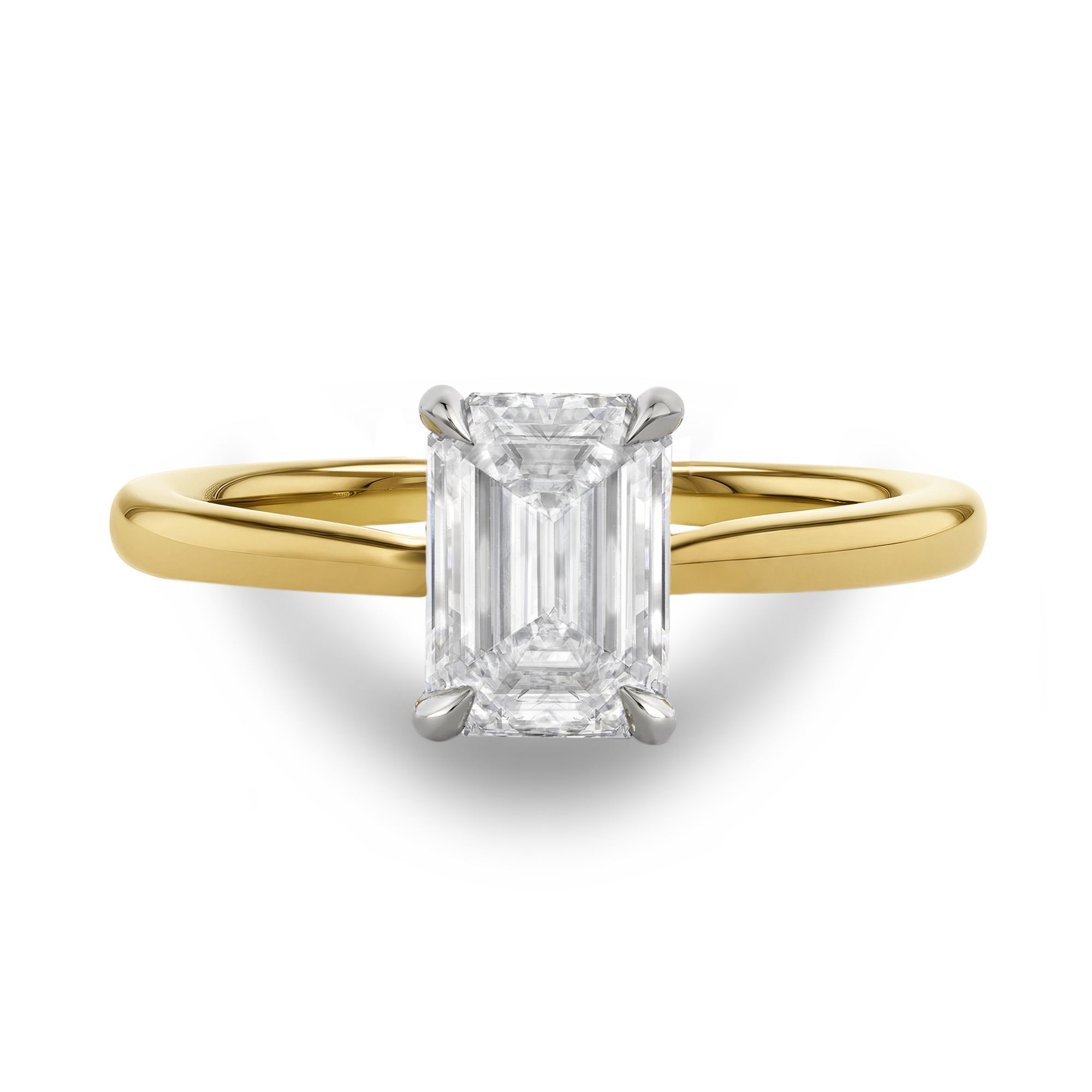 Gaia 1.00ct Diamond Ring Emerald Cut, Claw Set_2