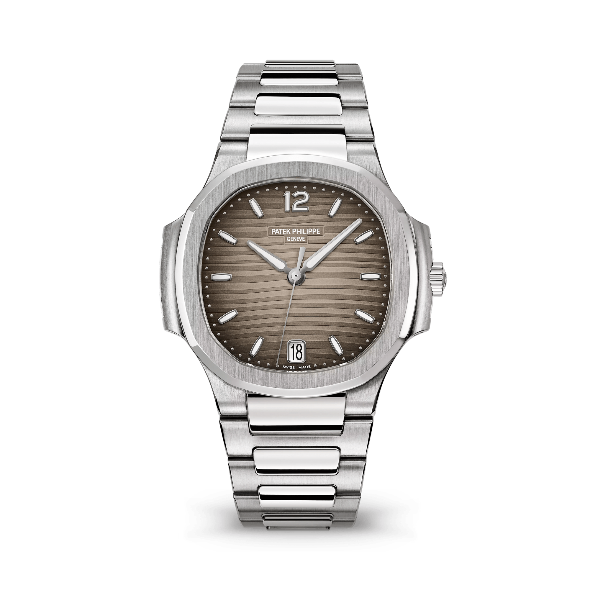 Patek Philippe Nautilus 35.2mm, Grey Dial, Baton/Arabic Numerals_1