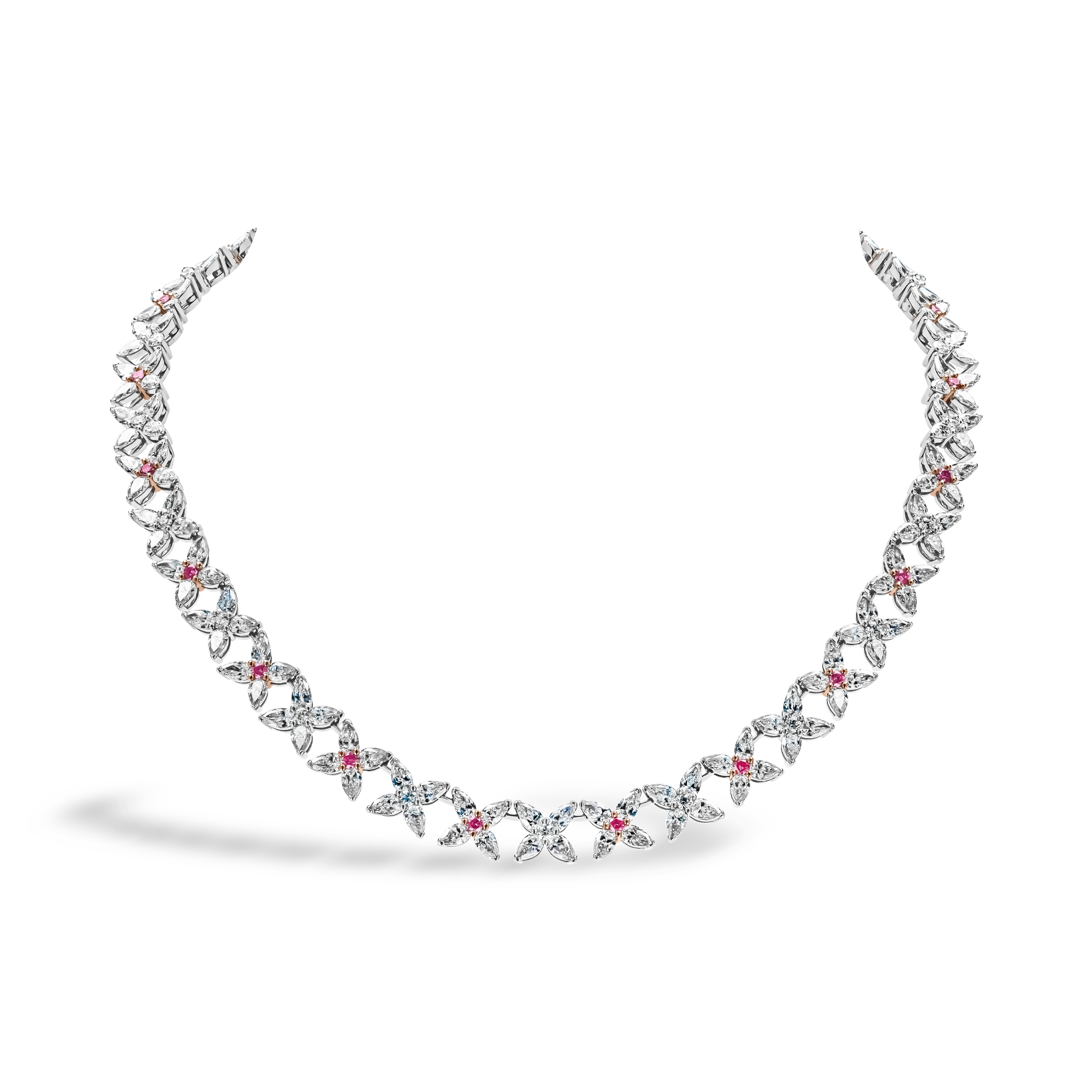 Masterpiece 24.97ct Fancy Pink Pearshape Diamond Necklace Pearshape, Claw Set_1