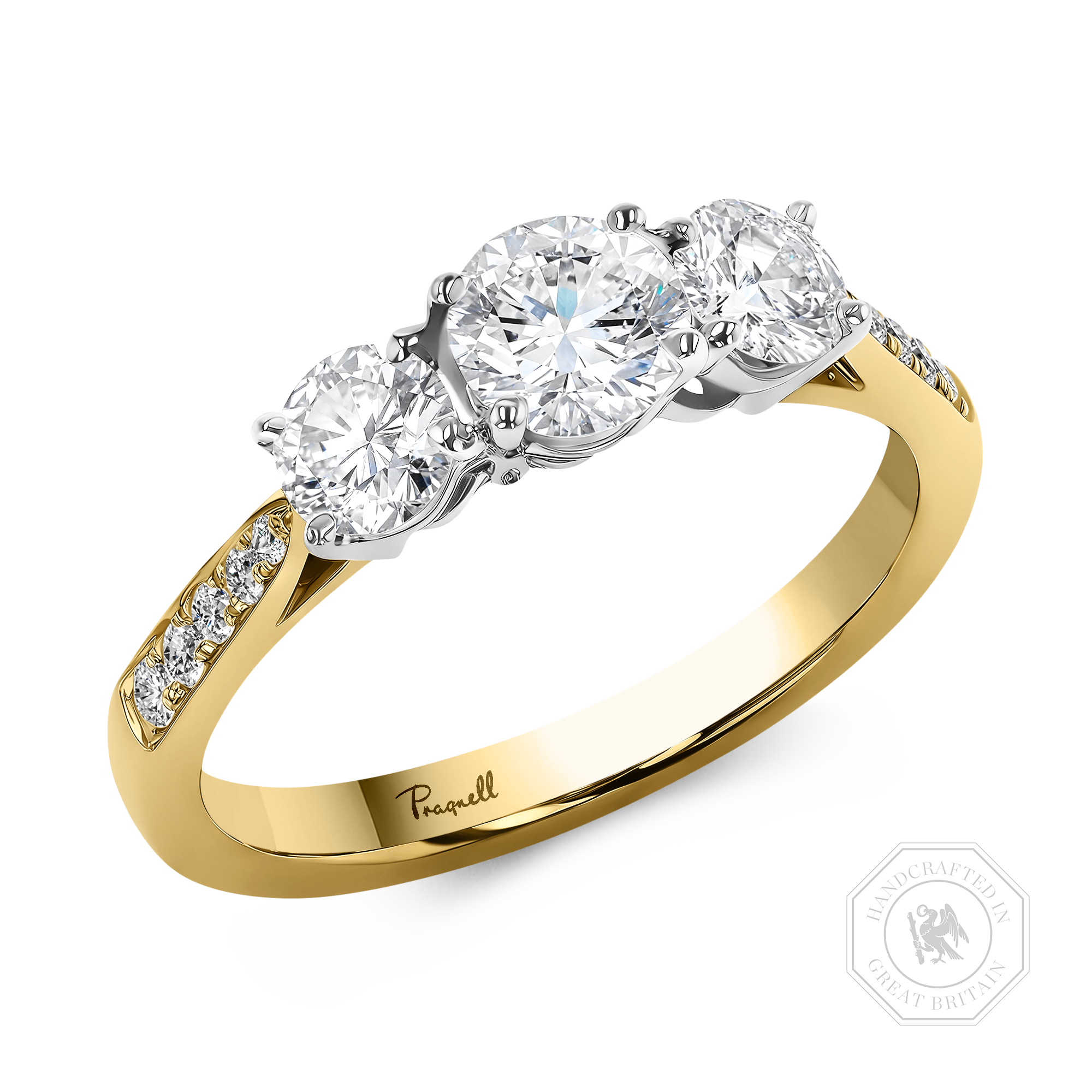 Duchess 0.98ct Diamond Three Stone Ring Brilliant cut, Claw set_1