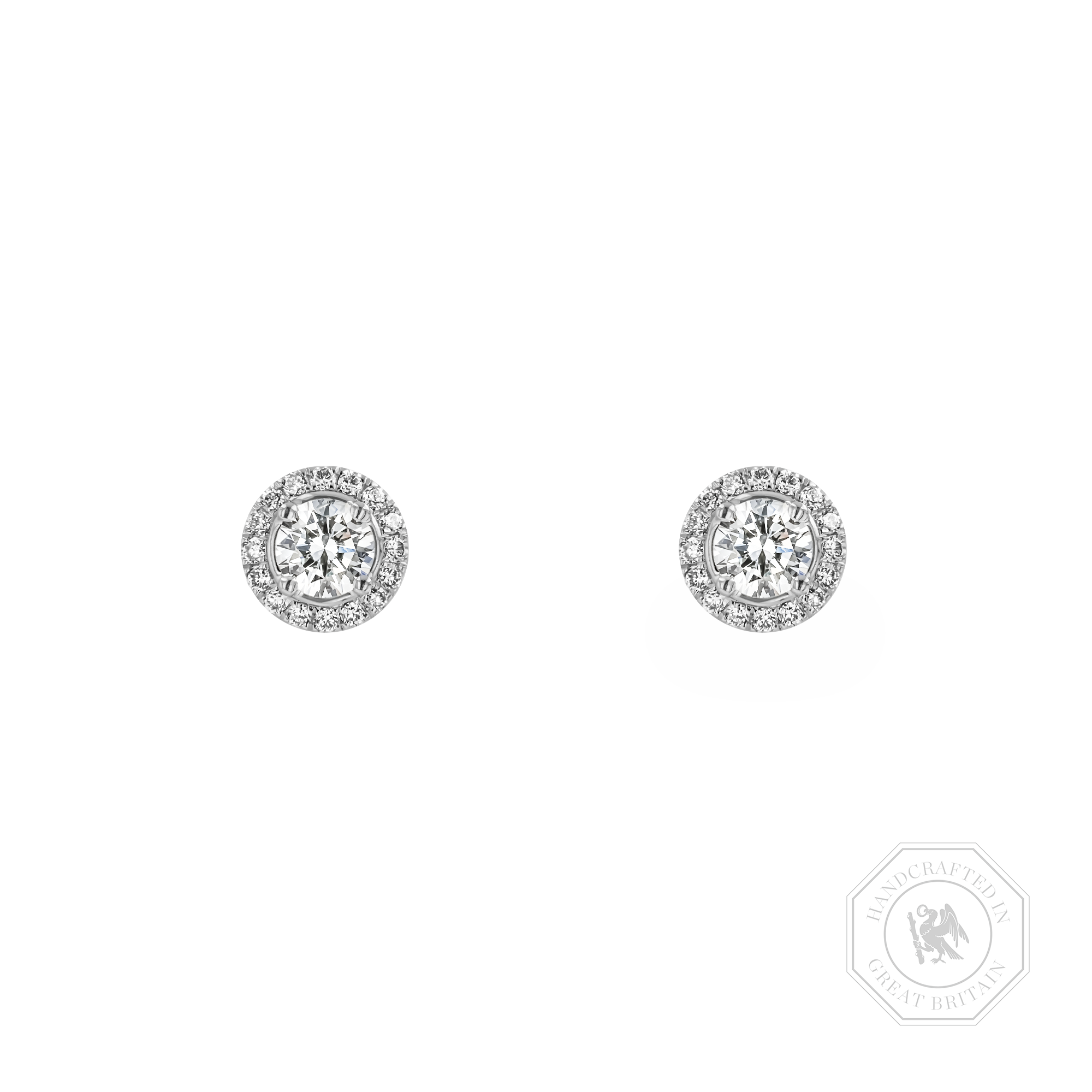 Celestial 0.50ct Diamond Stud Earrings with Diamond Surround Brilliant cut, Claw set_1