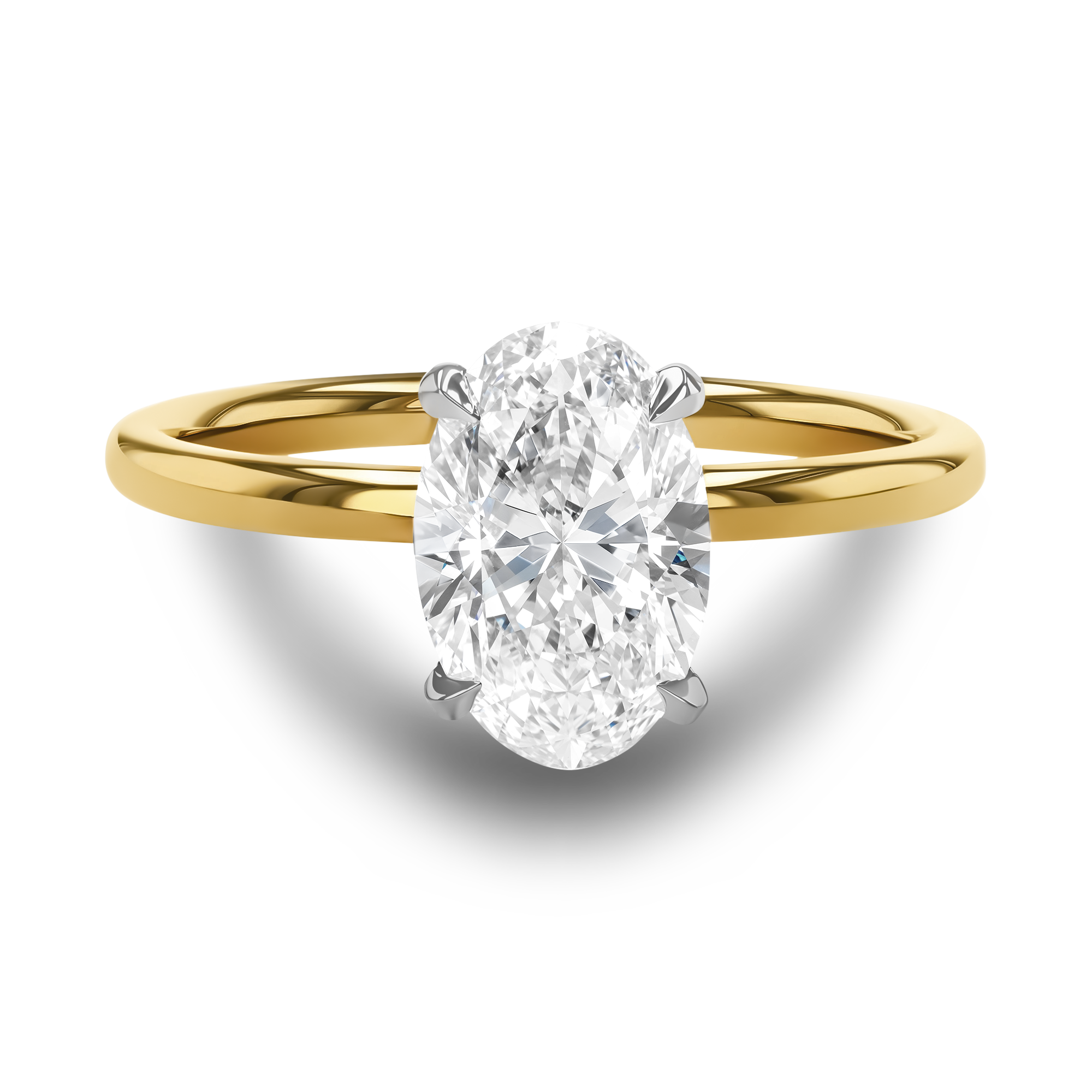 Classic 1.70ct Oval Diamond Solitaire Ring Oval Cut, Claw Set_2