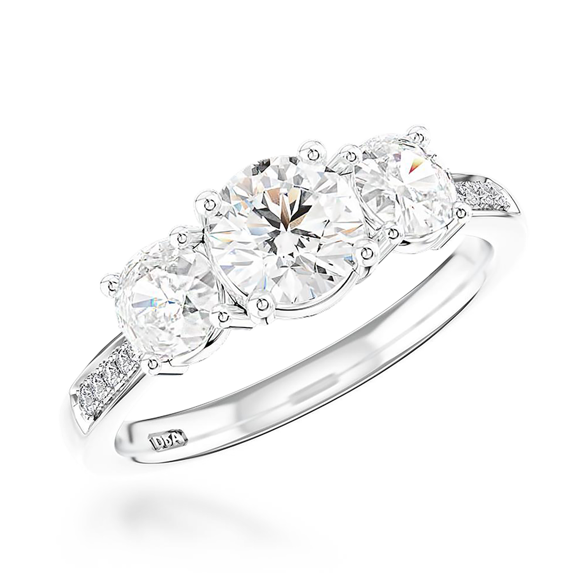 Duchess 0.70ct Diamond Three Stone Ring Brilliant cut, Claw set_1