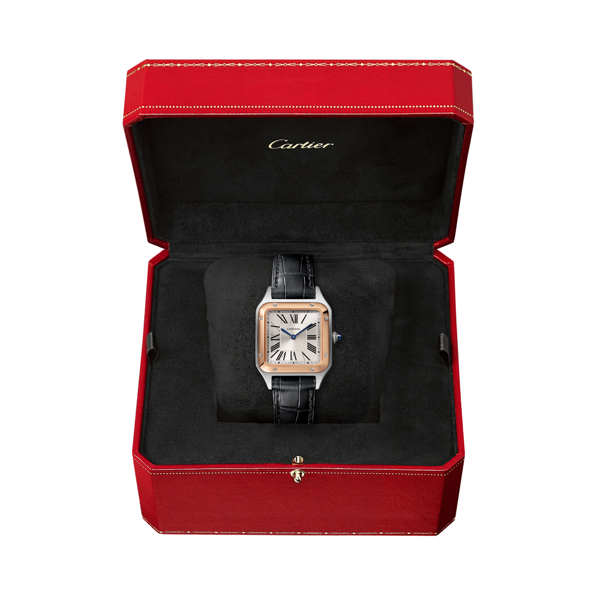 Cartier Santos-Dumont 38mm, Silver Dial, Roman Numerals_5